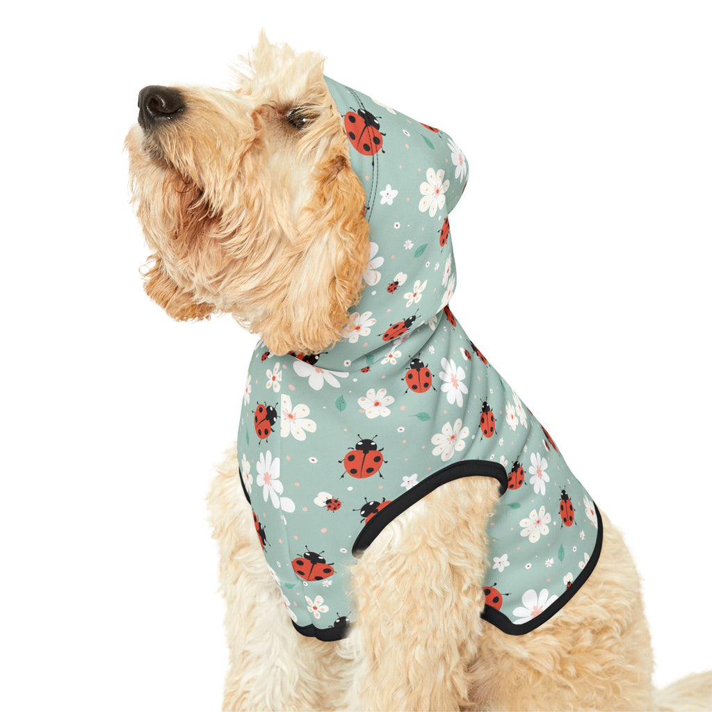 Cute Ladybug Pet Hoodie, Cute Pet Apparel, Animal Lover Gift, Dog Sweater, Cat Jumper, Pet Clothing