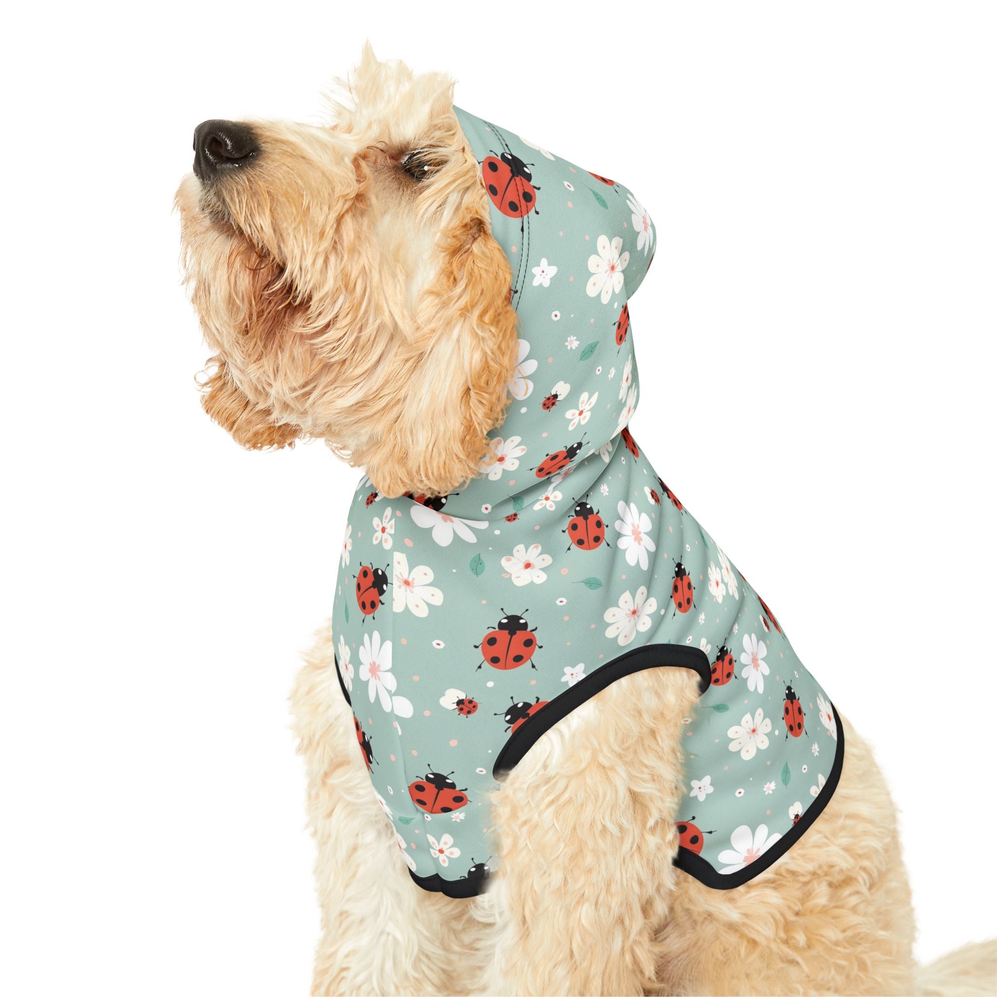 Cute Ladybug Pet Hoodie, Cute Pet Apparel, Animal Lover Gift, Dog Sweater, Cat Jumper, Pet Clothing