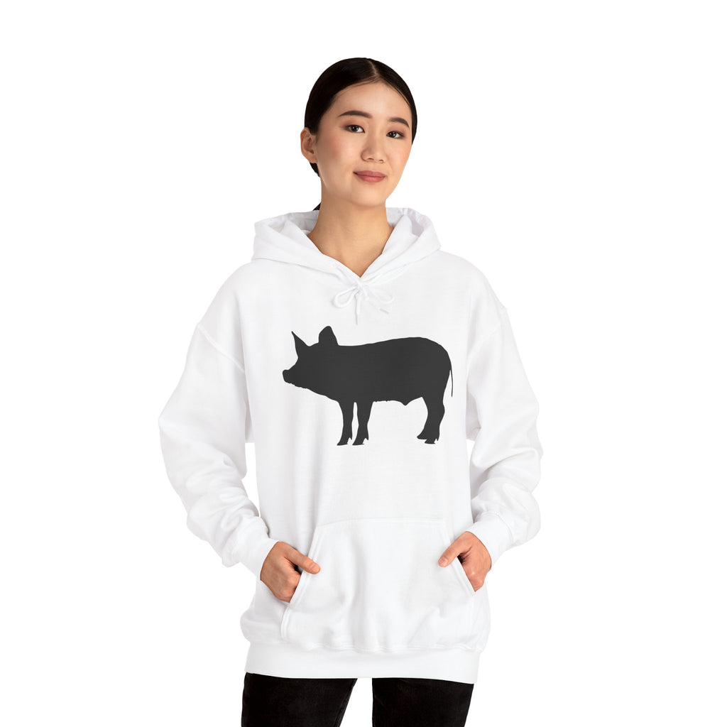 Pig Silhouette Hoodie – Farm Life Sweatshirt, Pig Lover Pullover, Homestead Hoodie, Mini Pig Apparel, Farm Animal Hoodie, Country Living Unisex Hoodie