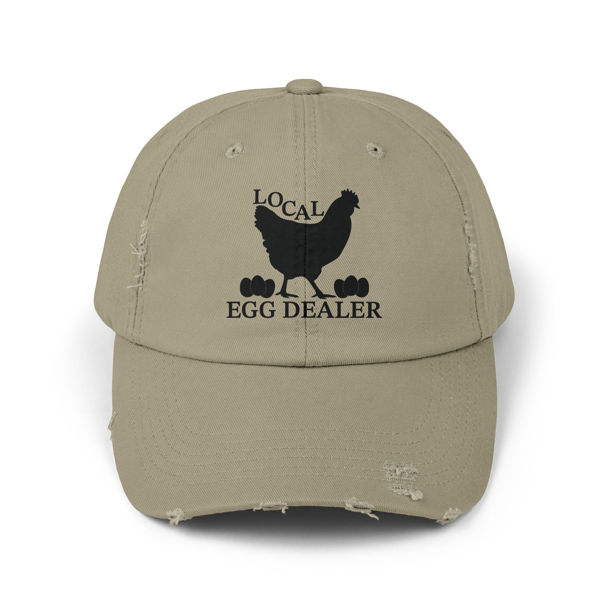 Local Egg Dealer Distressed Baseball Cap – Funny Chicken Hat, Farm Fresh Egg Seller Cap, Backyard Chicken Keeper Hat, Homestead Humor Gift