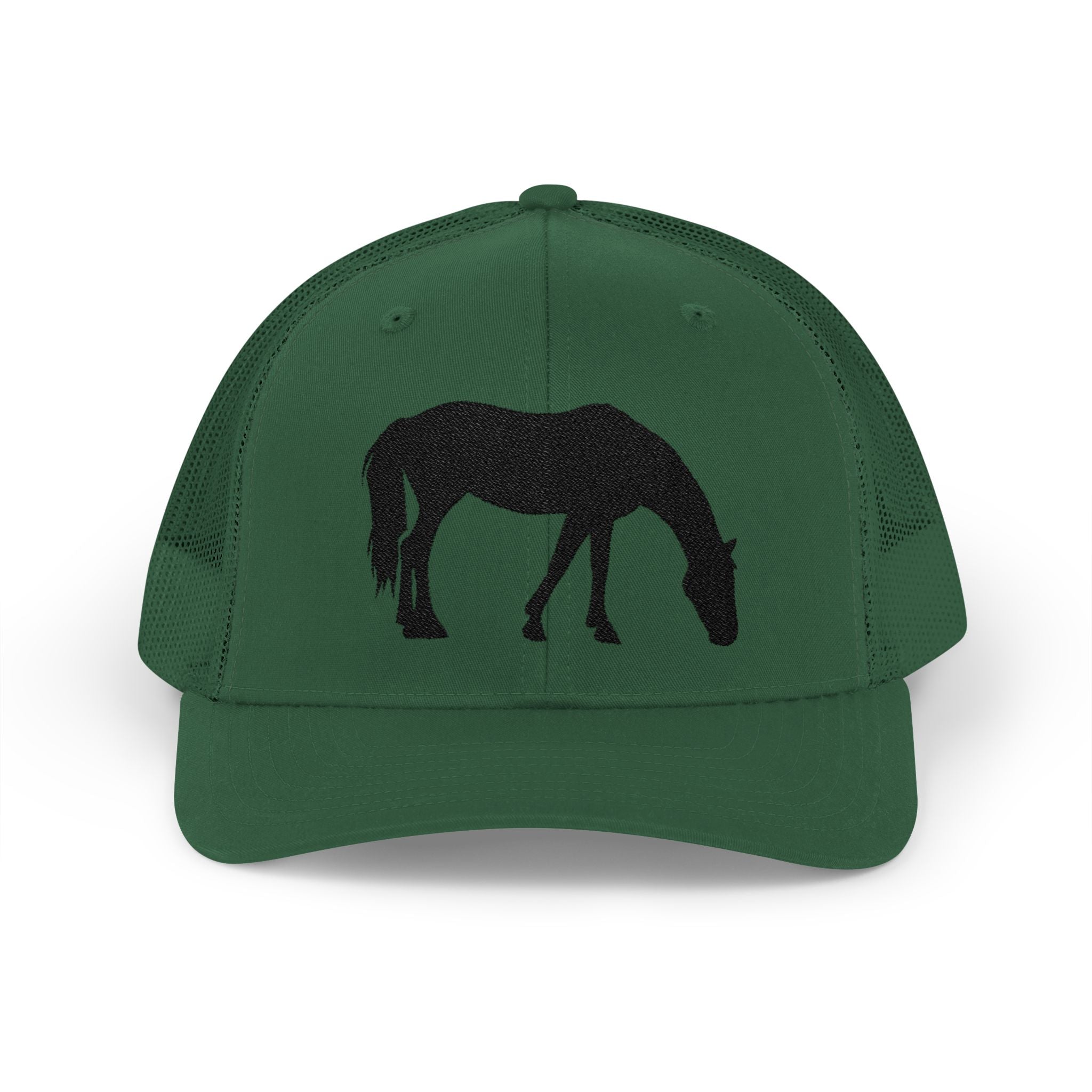 Grazing Horse Trucker Hat | Farm Life Mesh Snapback Cap | Equestrian Horse Lover Hat | Rustic Ranch & Cottagecore Farm Cap