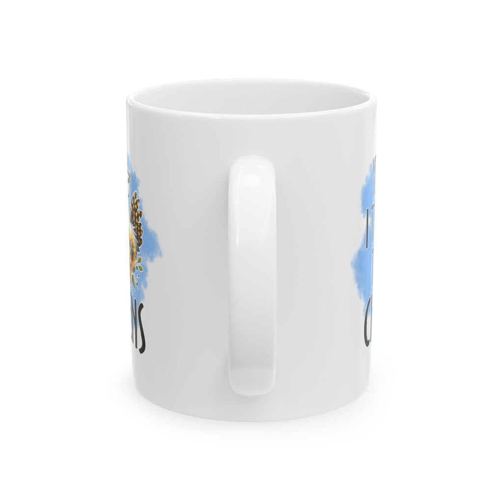 Yep I Talk to Chickens Ceramic Mug – Funny Chicken Mom Coffee Cup, Farm Homestead Mug (11oz, 15oz)