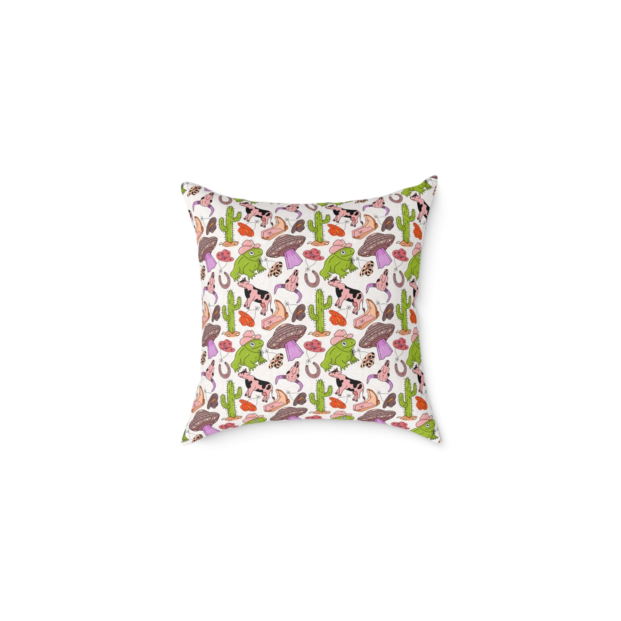 Pink Western Throw Pillow | Cowgirl Farmhouse Decor Pillow | Funky Western Accent Cushion | Gumpert Homestead