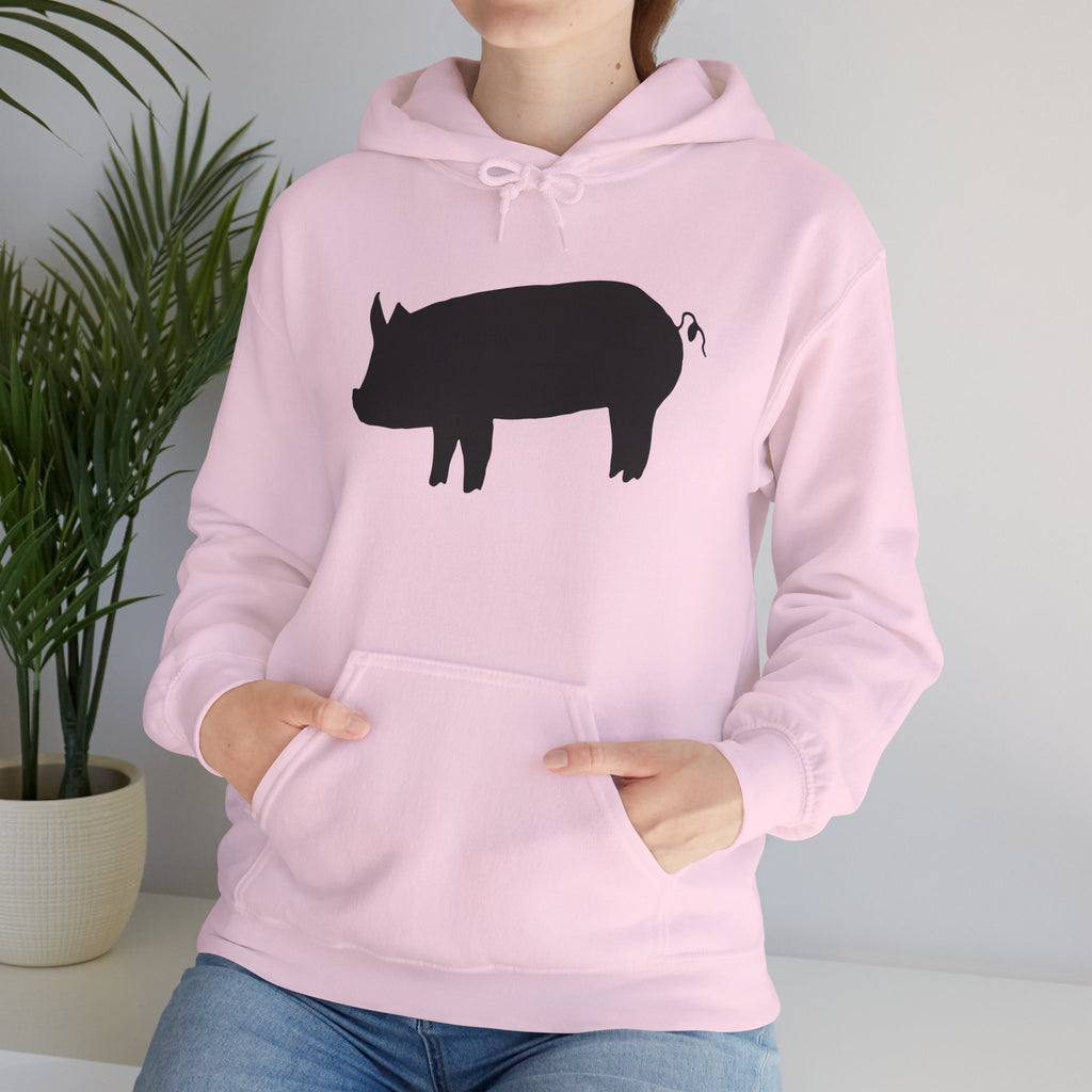 Pig Silhouette Hoodie – Farm Life Sweatshirt, Pig Lover Pullover, Homestead Hoodie, Mini Pig Apparel, Farm Animal Hoodie, Country Living Unisex Hoodie