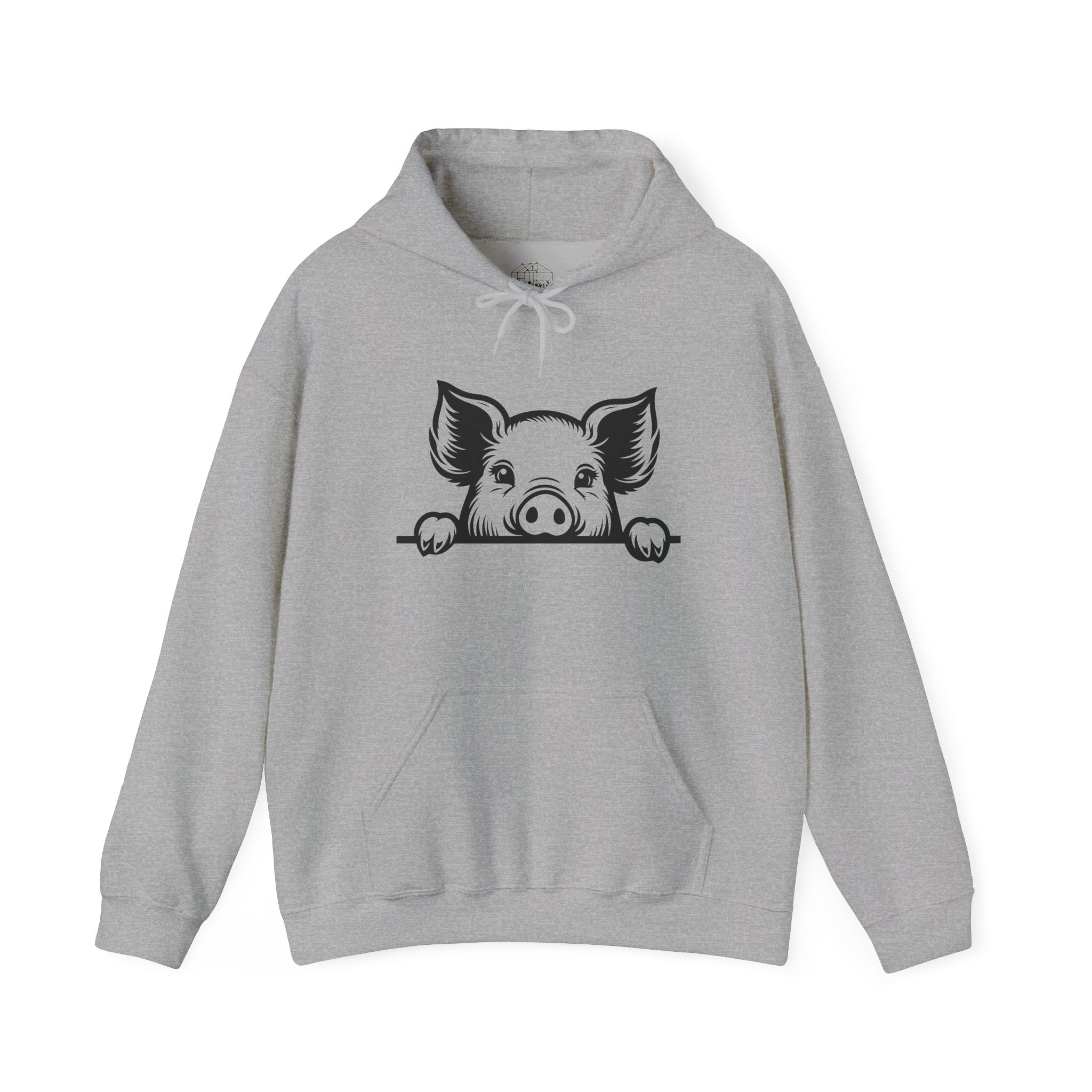 Peeking Pig Hoodie – Cute Pig Pullover Sweatshirt, Pig Lover Hoodie, Farm Life Hoodie, Mini Pig Apparel, Homestead Hoodie, Farm Animal Hoodie, Country Living Unisex Hoodie