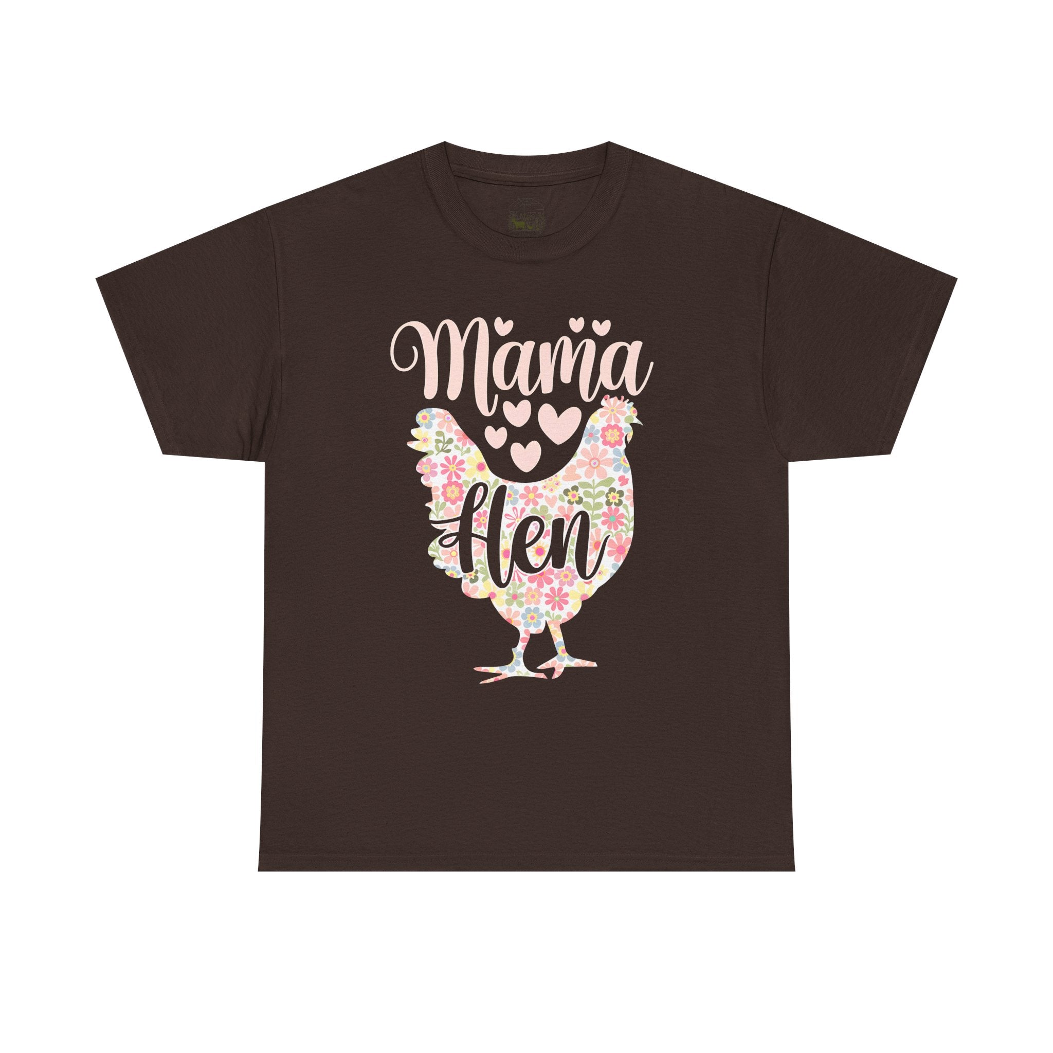 Mama Hen T-Shirt – Chicken Mom Tee, Minimalist Farmhouse Chicken Shirt, Unisex Gildan 5000
