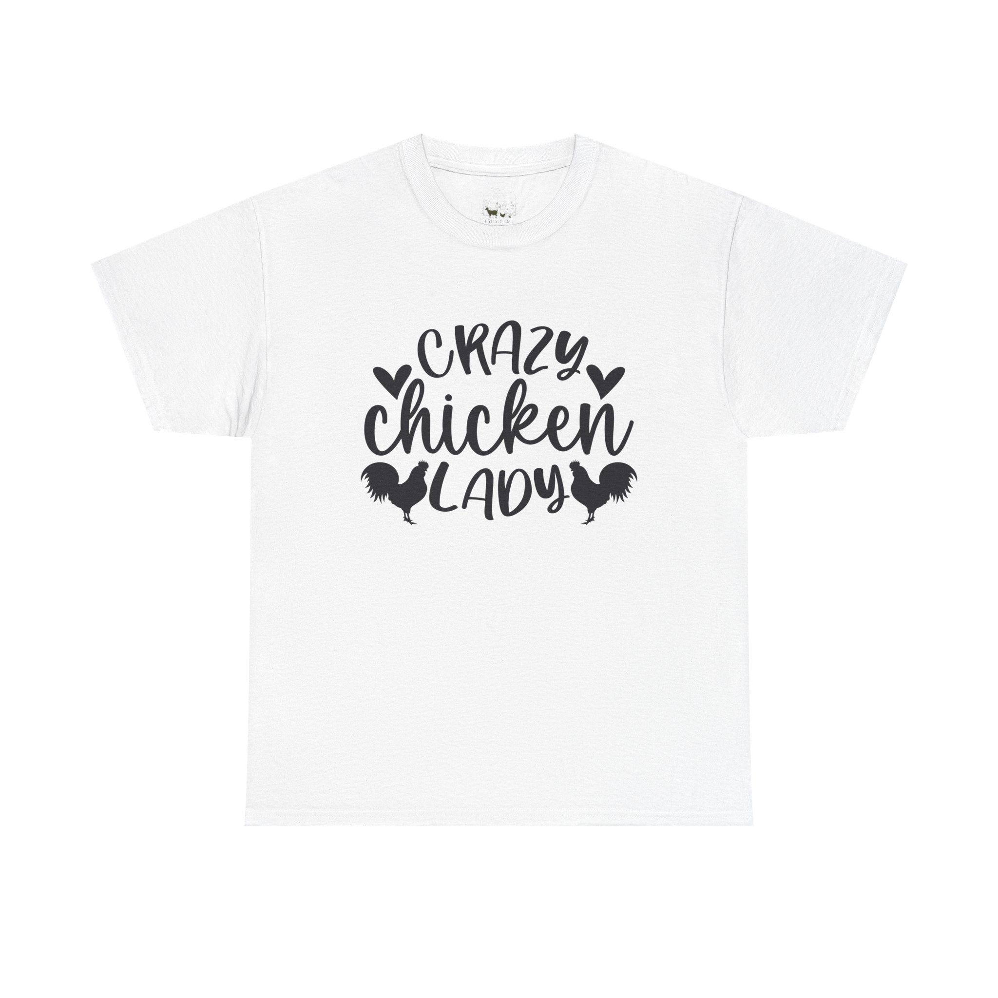 Crazy Chicken Lady T-Shirt – Funny Chicken Mom Tee, Farmhouse Homestead Chicken Lover Shirt, Unisex Gildan 5000