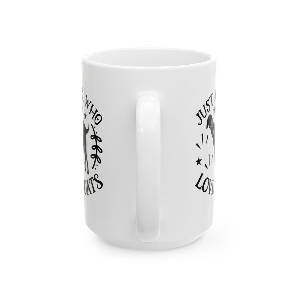 Just a Girl Who Loves Goats Mug | Farmhouse Goat Lover Coffee Cup | Homestead Ceramic Mug