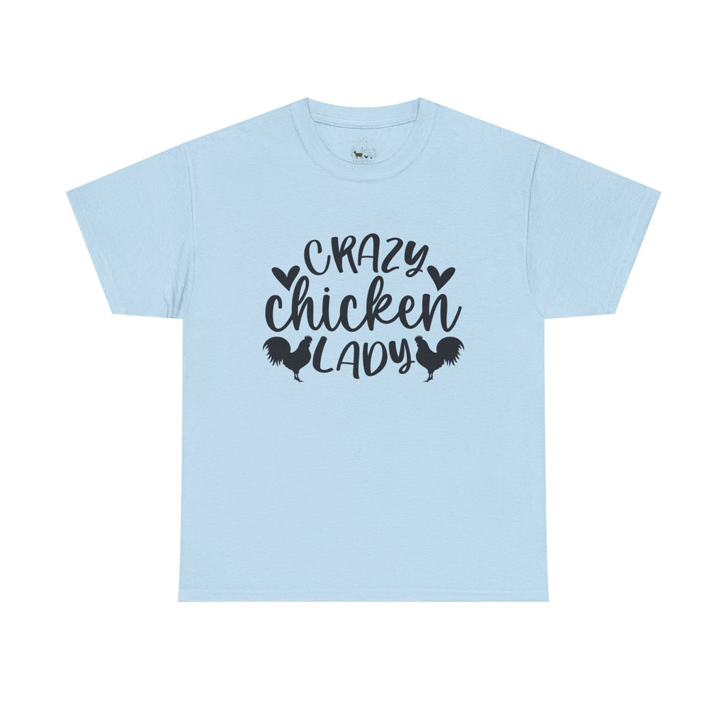 Crazy Chicken Lady T-Shirt – Funny Chicken Mom Tee, Farmhouse Homestead Chicken Lover Shirt, Unisex Gildan 5000