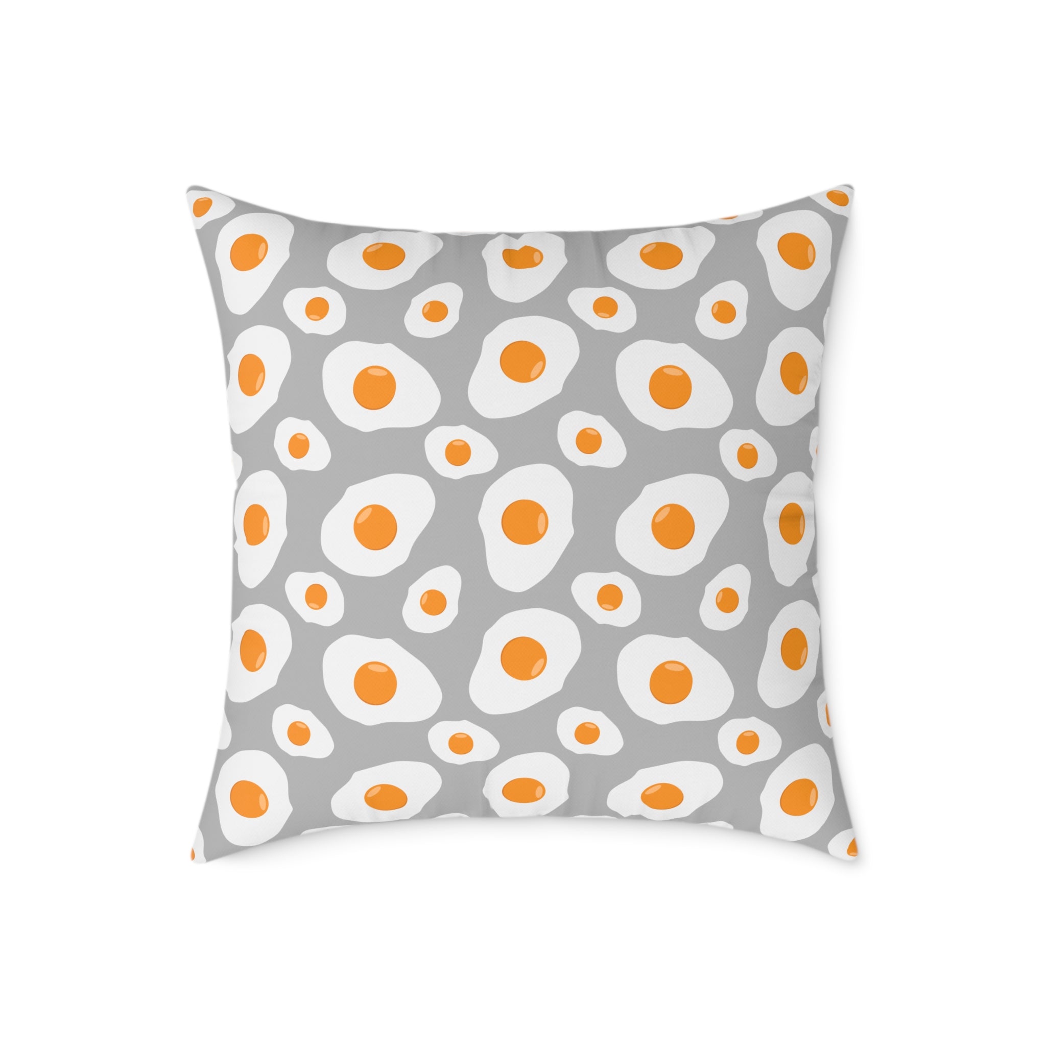 Funny Fried Egg Throw Pillow | Farmhouse Kitchen Decor Cushion | Breakfast Lover Accent Pillow | Cute Foodie Home Decor | Gumpert Homestead