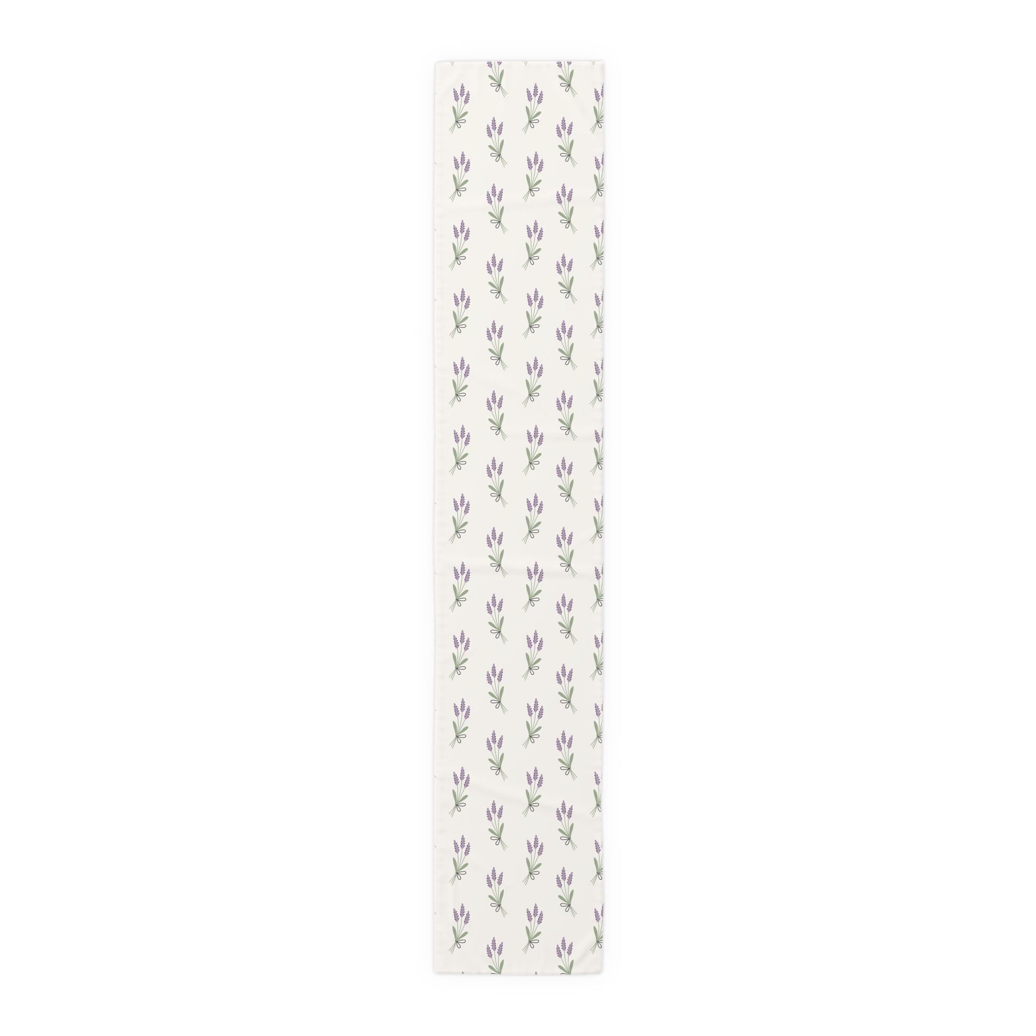 Lavender Floral Table Runner | Cottagecore Farmhouse Kitchen Decor | Purple Wildflower Dining Table Runner | Rustic Country Table Linen