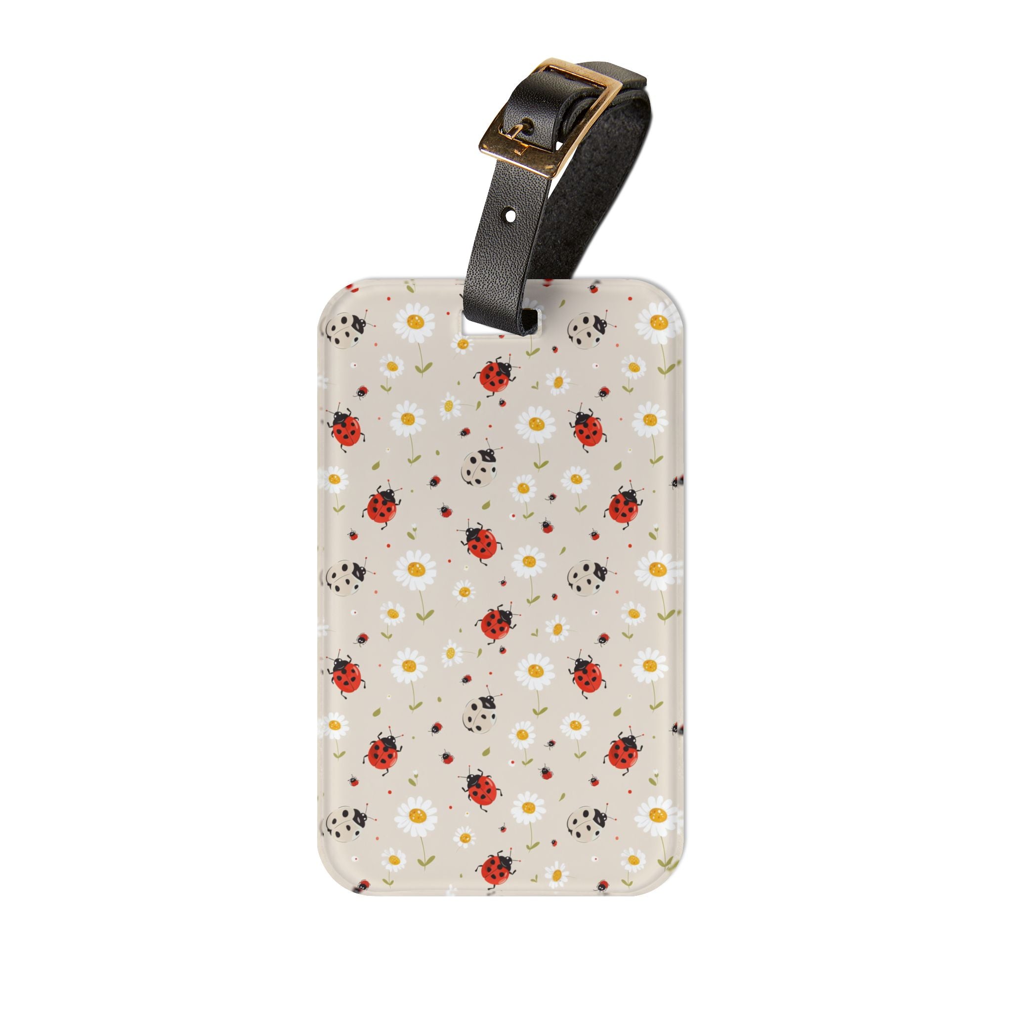 Ladybug Luggage Tag | Cottagecore Travel Accessory | Floral Suitcase Tag | Cute Travel Bag Identifier | Gumpert Homestead