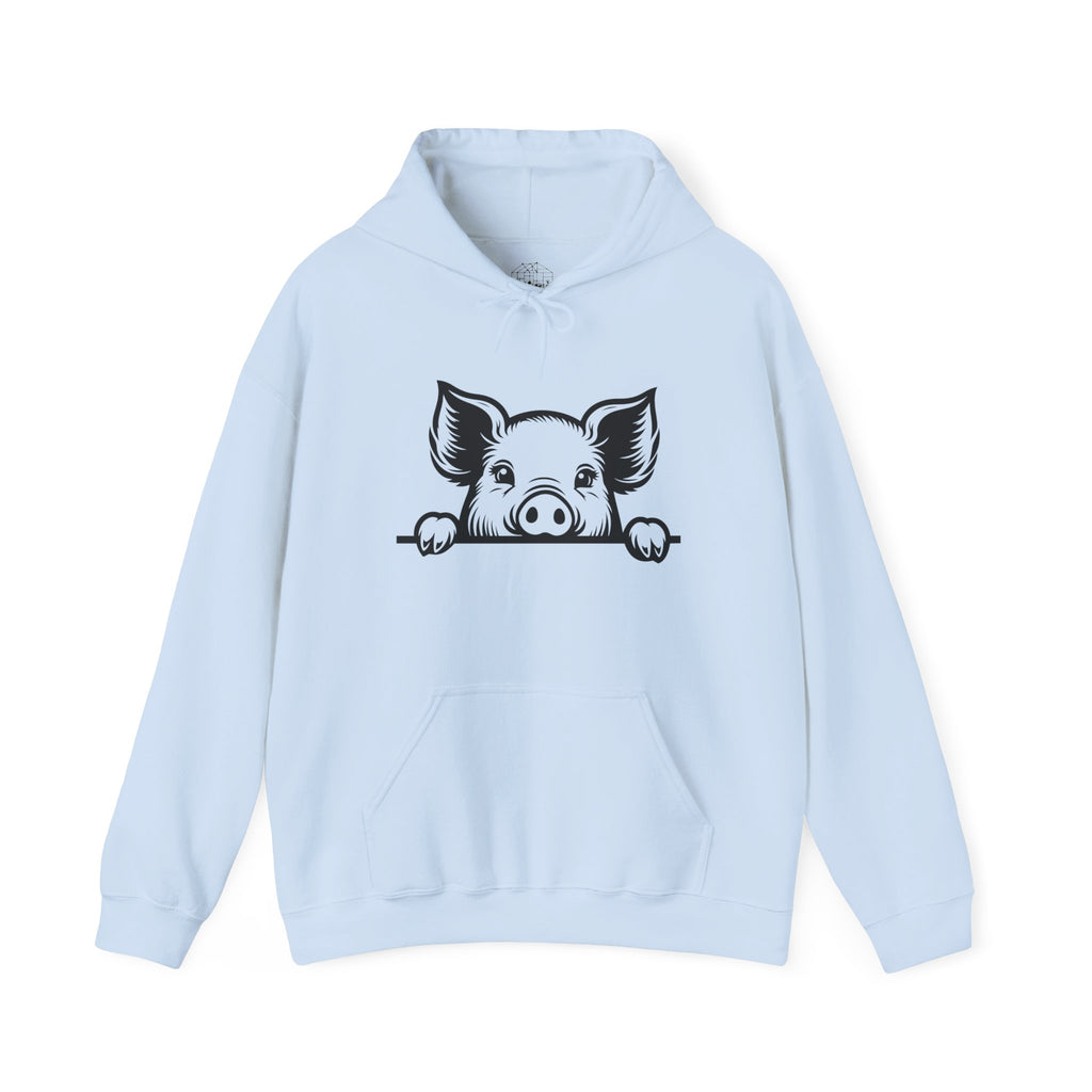 Peeking Pig Hoodie – Cute Pig Pullover Sweatshirt, Pig Lover Hoodie, Farm Life Hoodie, Mini Pig Apparel, Homestead Hoodie, Farm Animal Hoodie, Country Living Unisex Hoodie