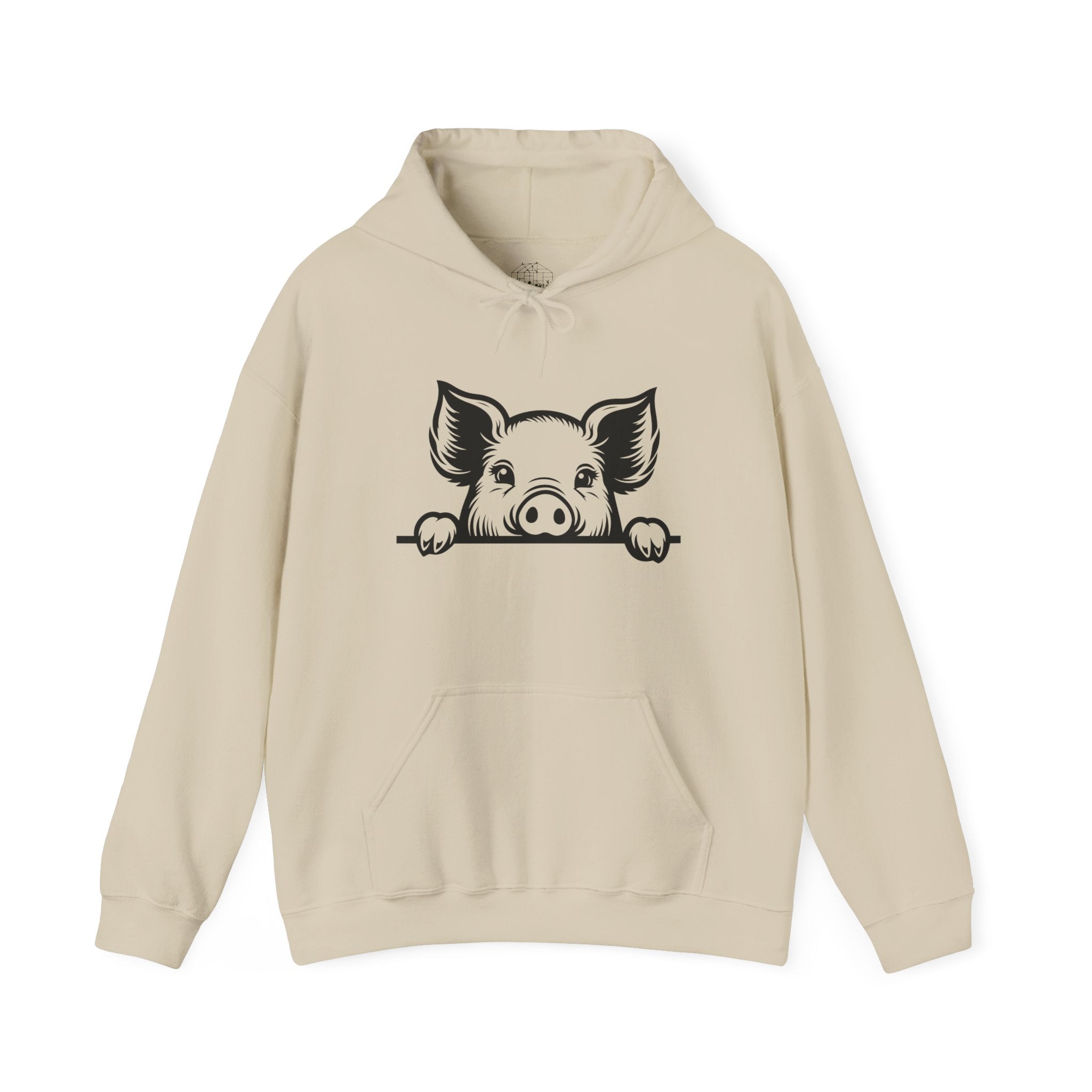 Peeking Pig Hoodie – Cute Pig Pullover Sweatshirt, Pig Lover Hoodie, Farm Life Hoodie, Mini Pig Apparel, Homestead Hoodie, Farm Animal Hoodie, Country Living Unisex Hoodie