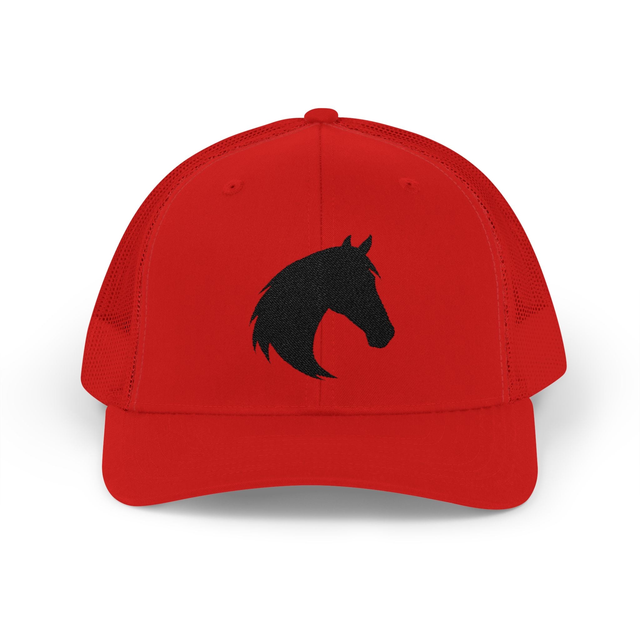Horse Head Trucker Hat | Western Horse Silhouette Mesh Snapback Cap | Equestrian Ranch Hat | Rustic Farm Life Cowboy Cowgirl Horse Lover Hat