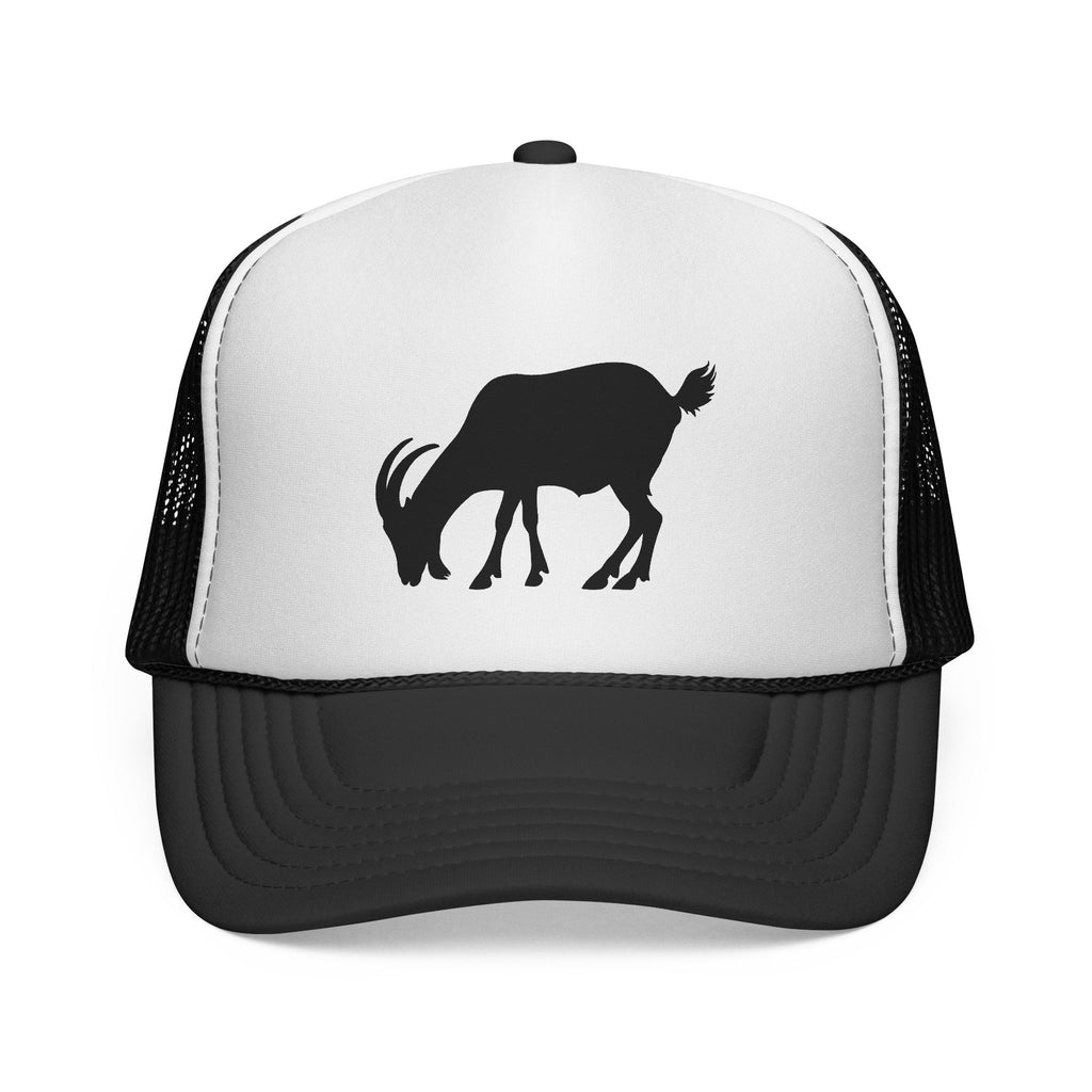 Goat Silhouette Trucker Hat – Farm Goat Hat, Homestead Goat Keeper Cap, Minimalist Farm Life Snapback