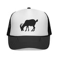Goat Silhouette Trucker Hat – Farm Goat Hat, Homestead Goat Keeper Cap, Minimalist Farm Life Snapback