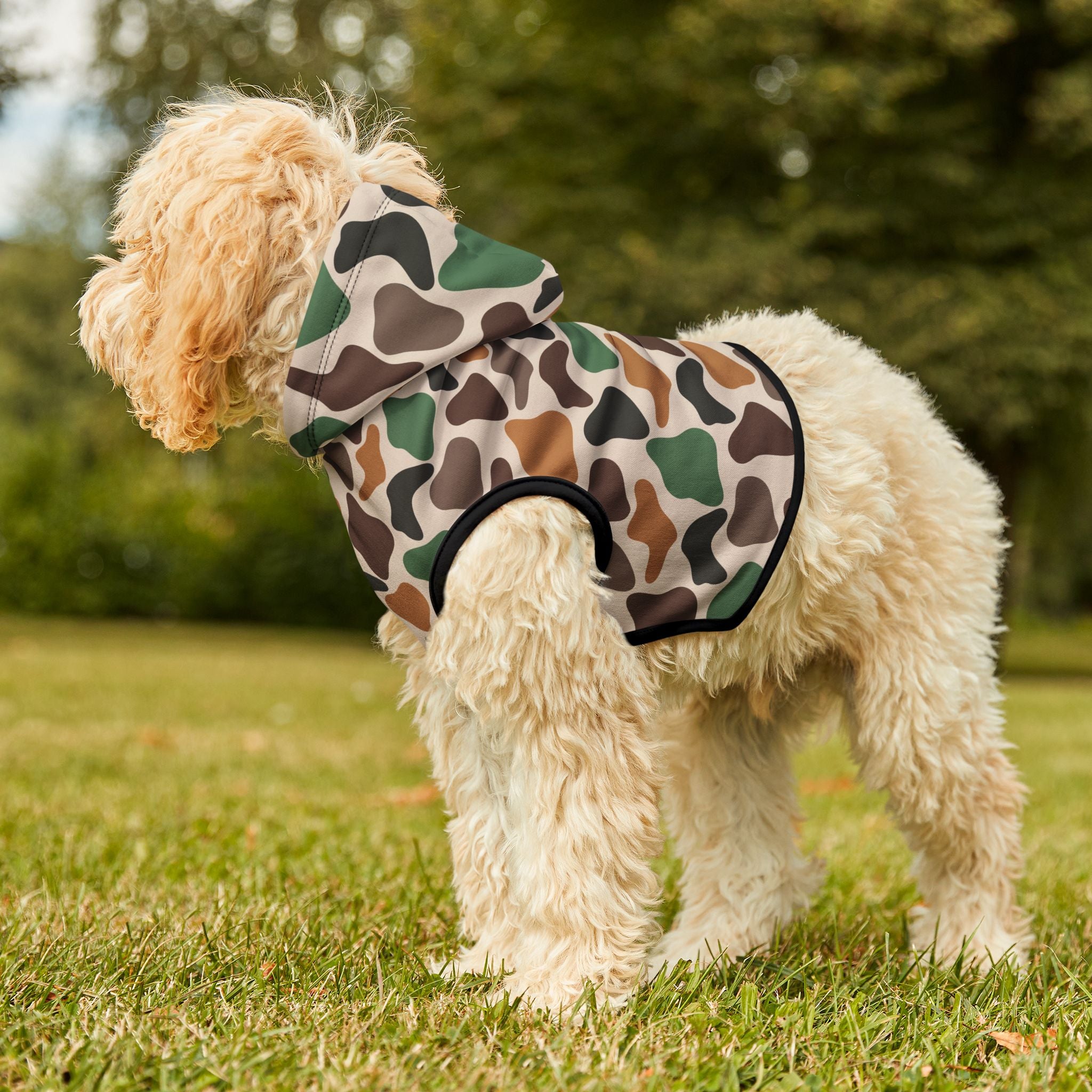 Duck Camo Pet Hoodie | Farm Dog Hoodie | Hunting Camo Puppy Sweater | Rustic Country Pet Apparel | Farm Life Dog Outfit | Outdoor Farm Animal Hoodie | Homestead Pet Clothing