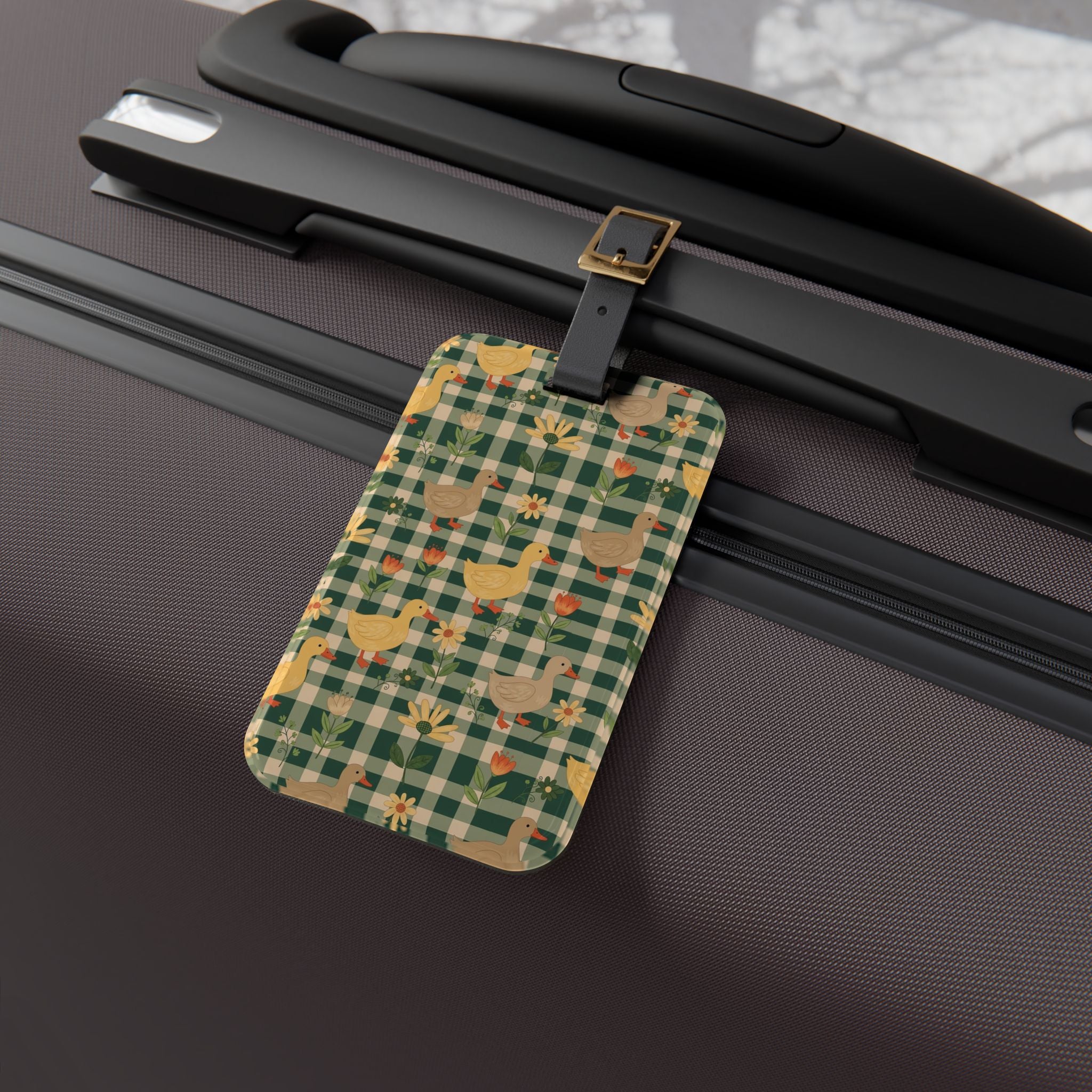 Duck Luggage Tag | Farmhouse Travel Accessory | Cottagecore Duck Suitcase Tag | Rustic Duck Bag Identifier | Gumpert Homestead