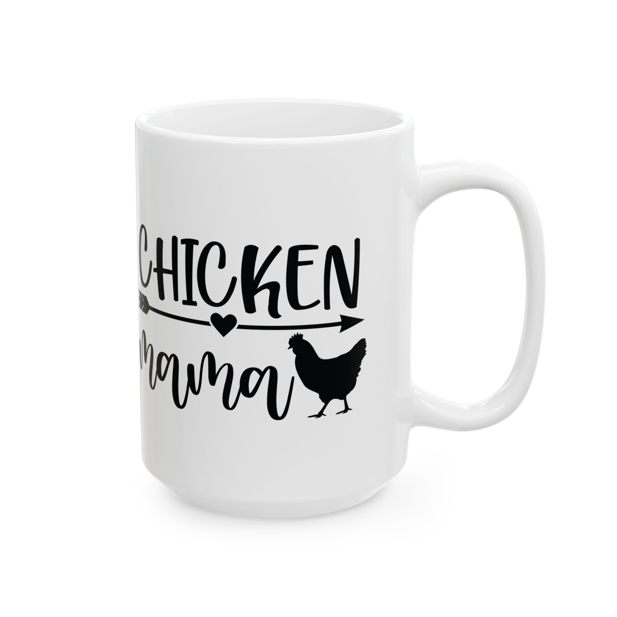 Chicken Mama Ceramic Mug – Farmhouse Chicken Mom Coffee Cup, Backyard Chicken Lover Mug (11oz, 15oz)