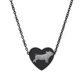 Pig Heart Necklace – Farm Pig Jewelry, Pig Lover Gift, Homestead Necklace, Mini Pig Pendant, Farm Animal Jewelry, Stainless Steel Engraved Heart Necklace