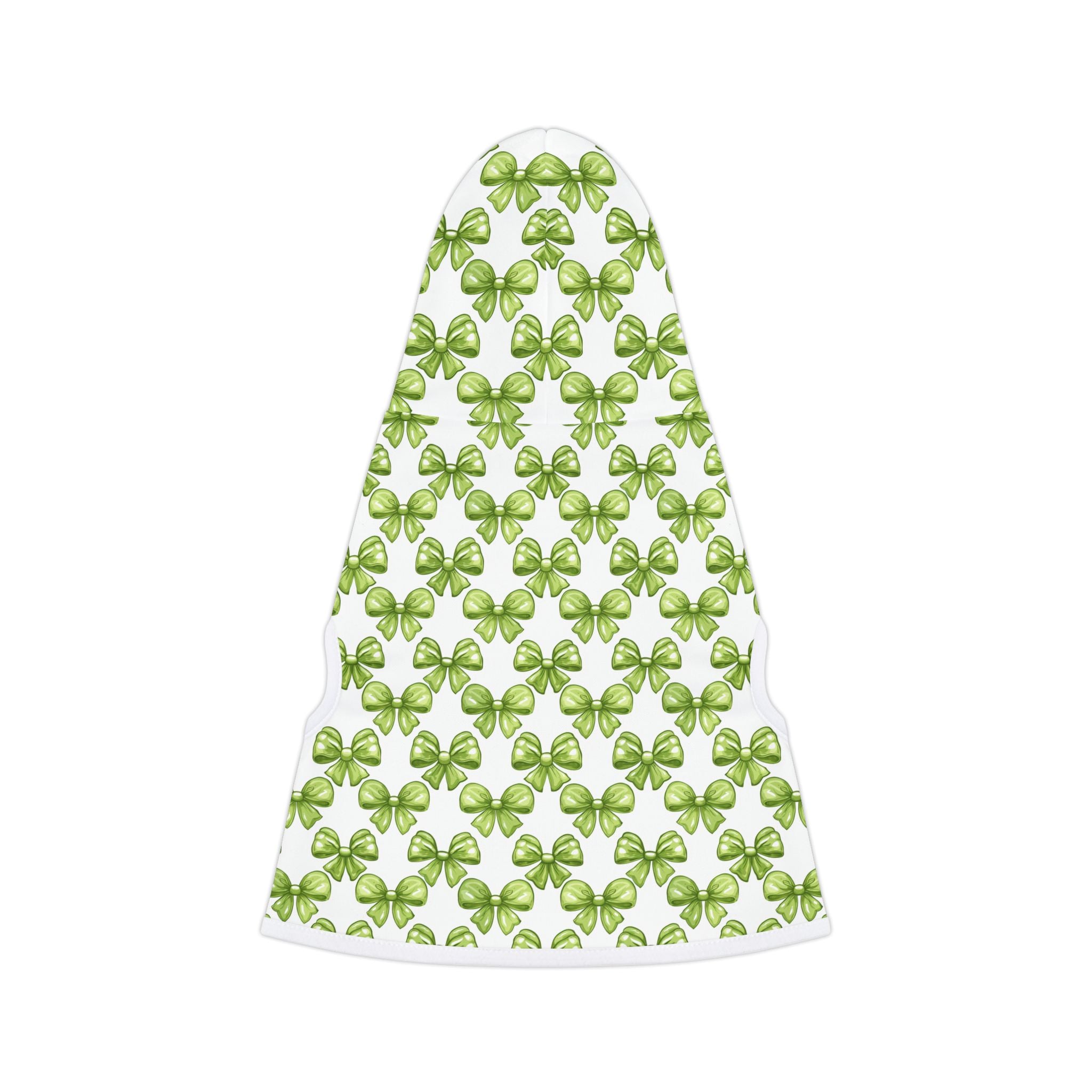 Lime Coquette Bows Cute Pet Hoodie - Adorable Puppy Sweater, Small Dog Outfit, Furry Friend Gift, Pet Apparel, Animal Lover Present