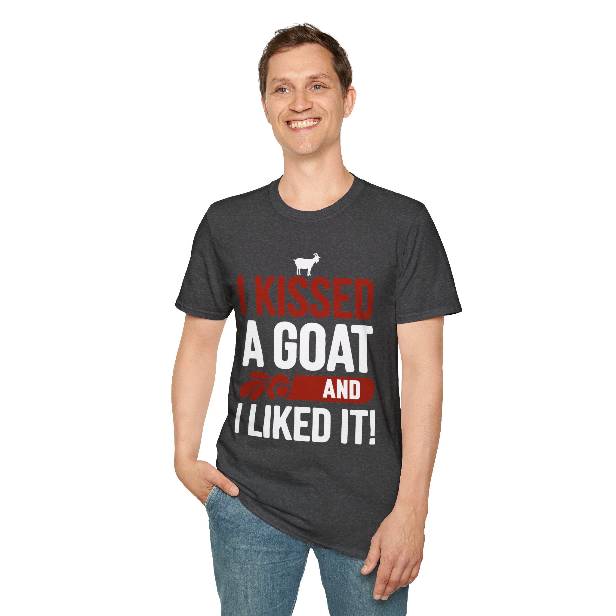 I Kissed a Goat and I Liked It Funny Unisex T-Shirt | Goat Lover Farm Humor Tee