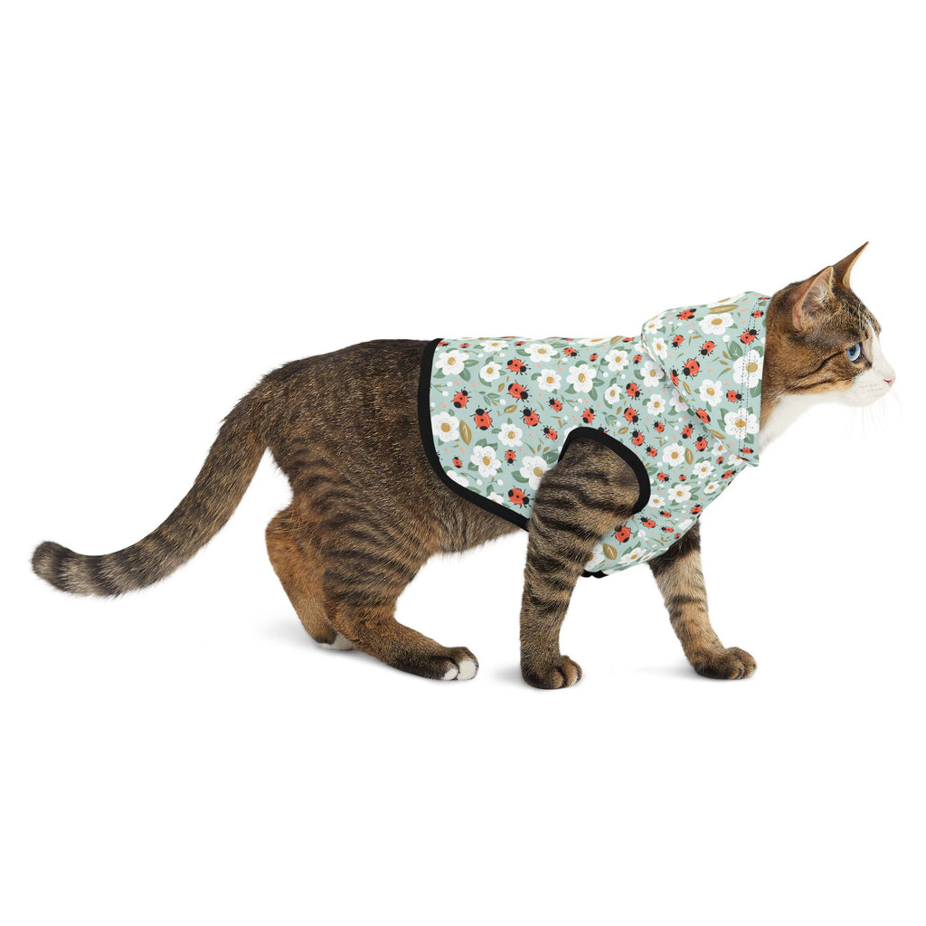 Blue Ladybug Pet Hoodie, Cute Pet Apparel, Animal Lover Gift, Dog Sweater, Cat Jumper, Pet Clothing