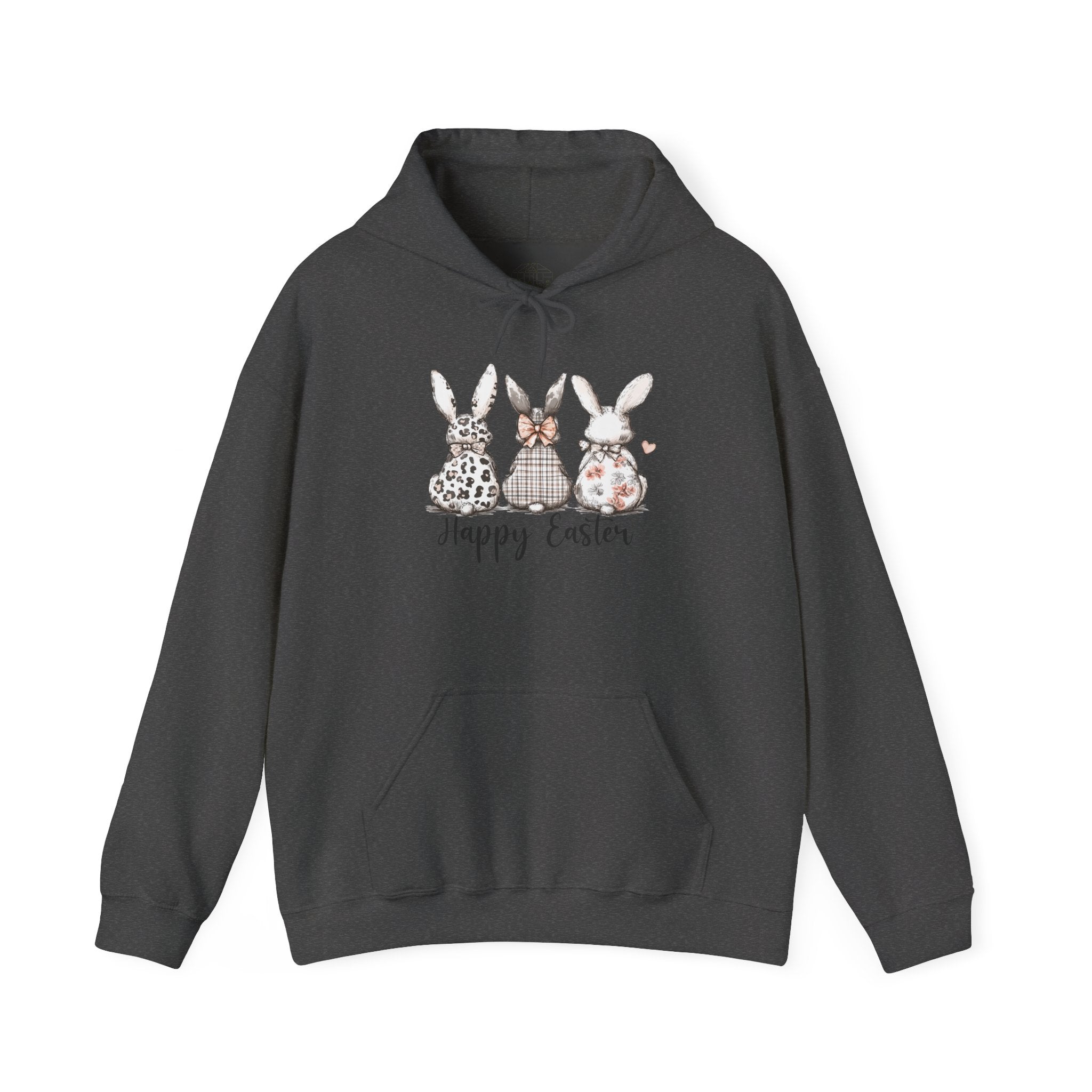 Happy Easter Bunny Hoodie | Farmhouse Easter Rabbit Sweatshirt | Cottagecore Spring Bunny Pullover | Country Easter Apparel | Homestead Holiday Hoodie