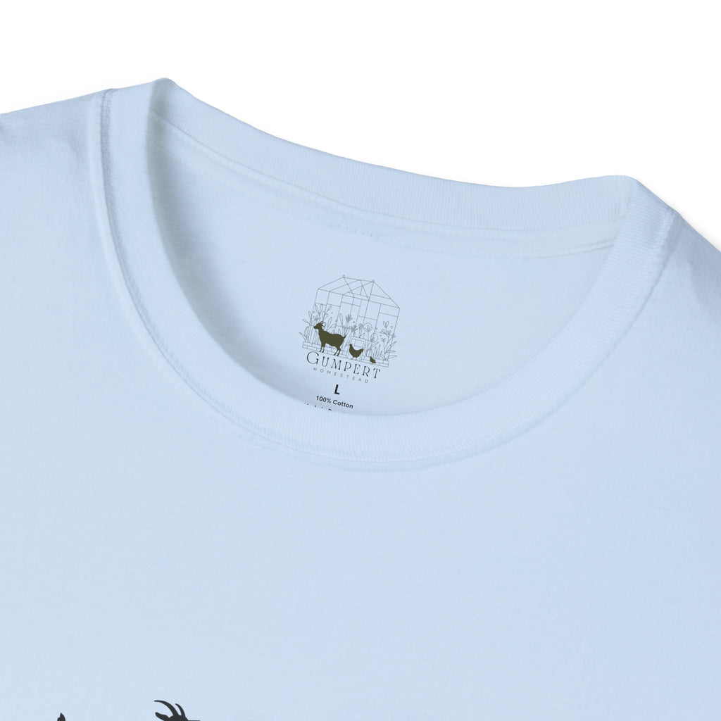 Goat Heartbeat Unisex T-Shirt | Minimalist Goat Lover ECG Farm Life Tee
