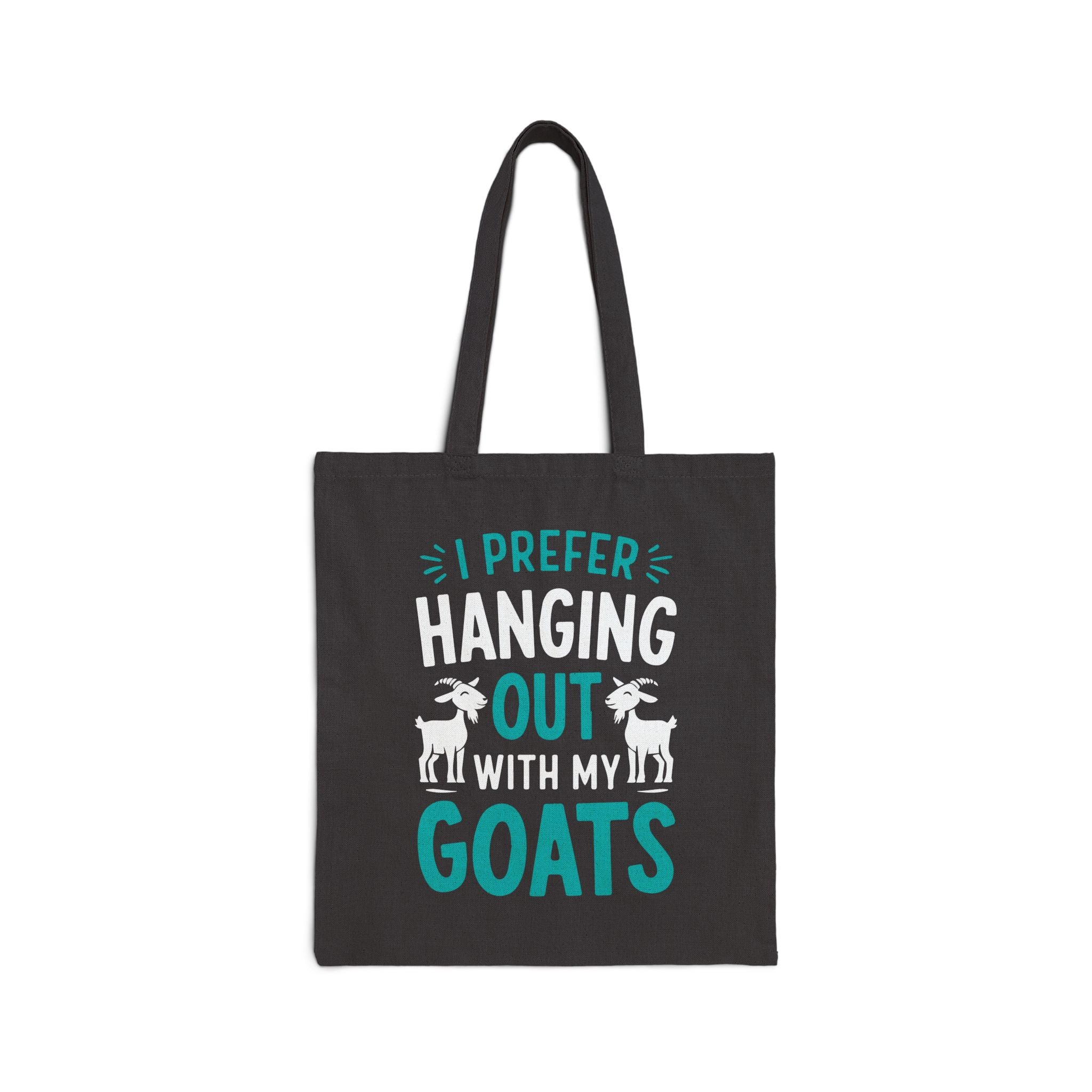I Prefer Hanging Out With My Goats Tote Bag | Funny Goat Lover Canvas Bag | Goat Mom Gift | Farm Life Tote | Reusable Market Bag | Gumpert Homestead