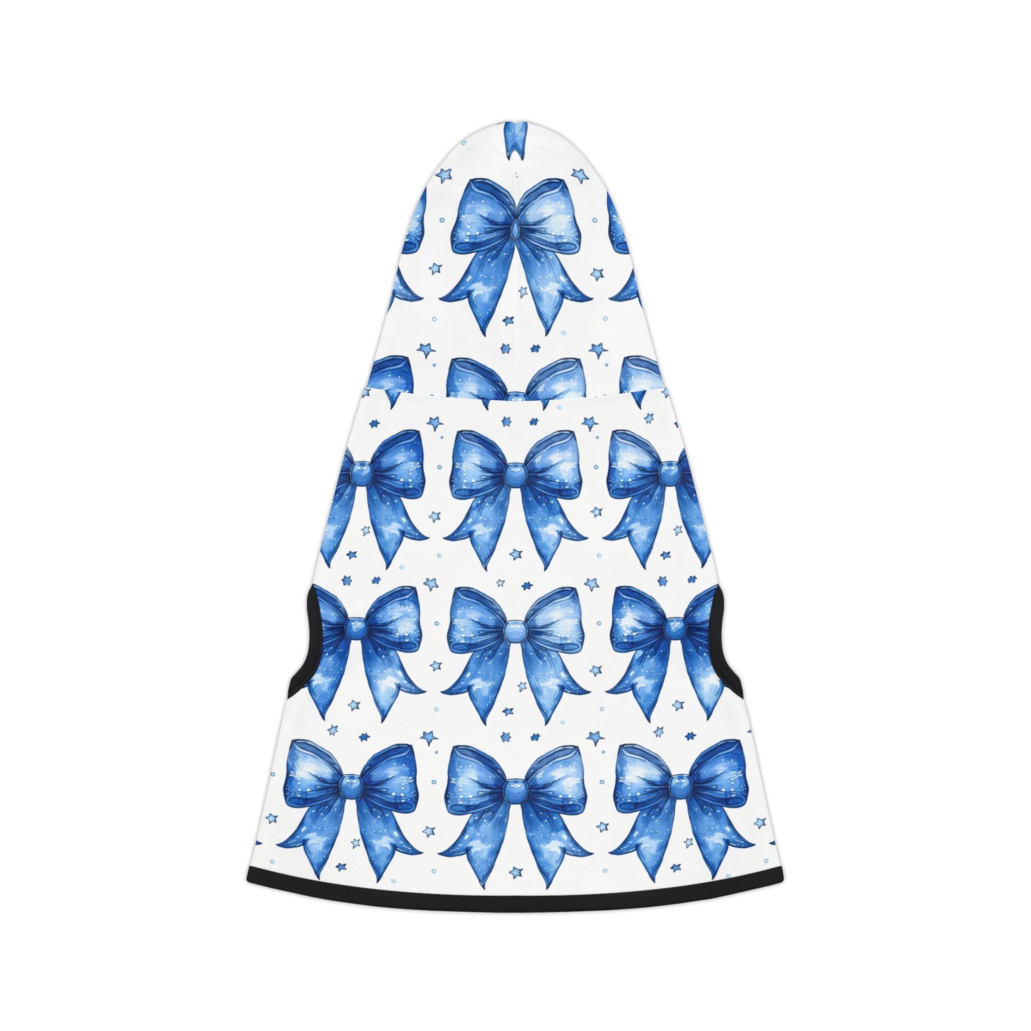Blue Coquette Bows Cute Pet Hoodie - Adorable Puppy Sweater, Small Dog Outfit, Furry Friend Gift, Pet Apparel, Animal Lover Present