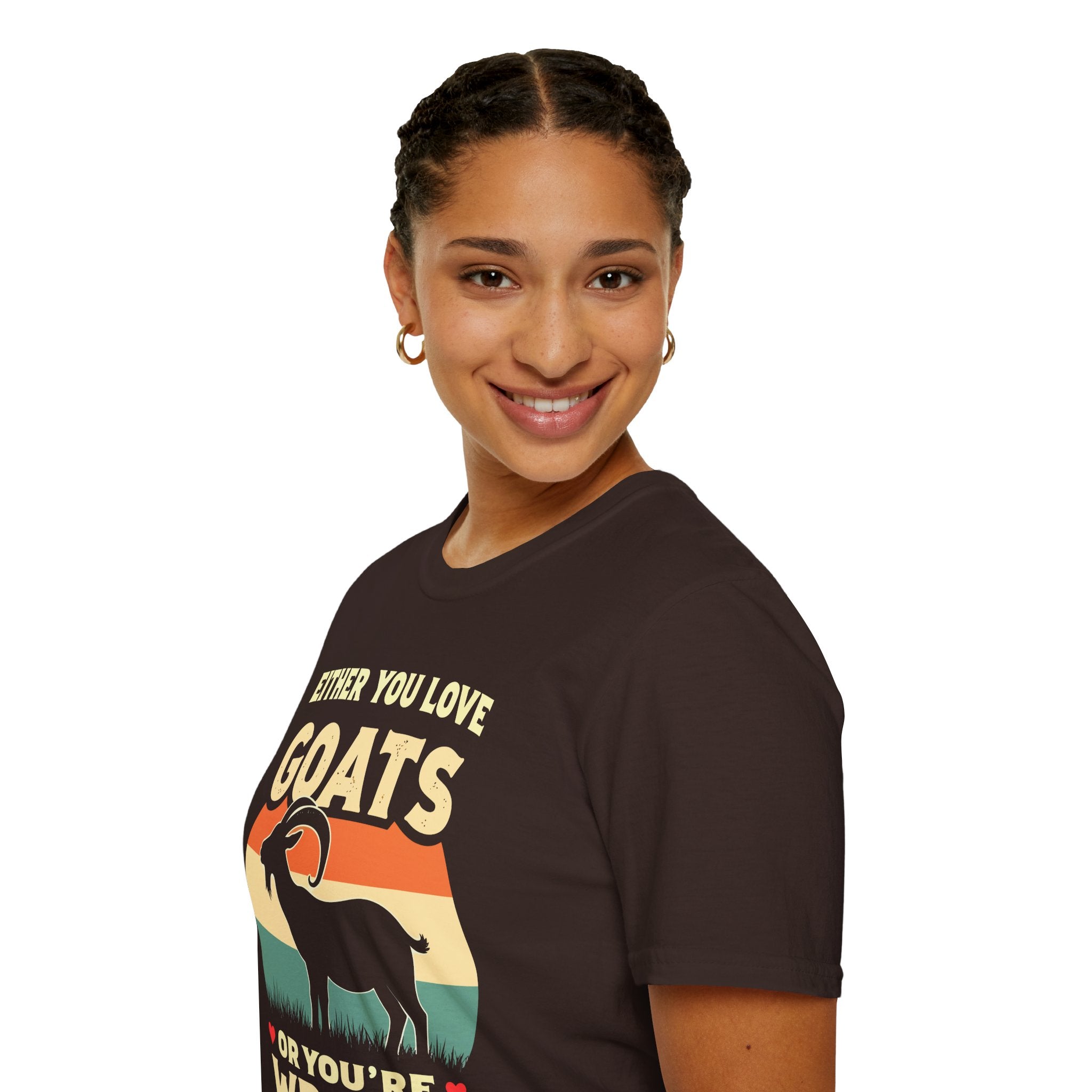 Either You Love Goats Or You’re Wrong Vintage Goat Lover Unisex T-Shirt | Funny Farm Life Tee