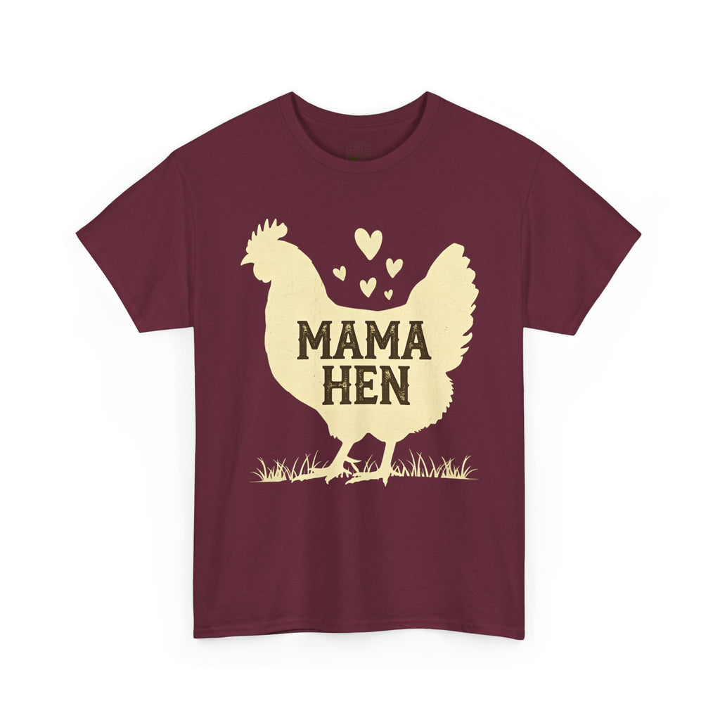 Mama Hen T-Shirt – Chicken Mom Tee, Minimalist Farmhouse Chicken Shirt, Unisex Gildan 5000