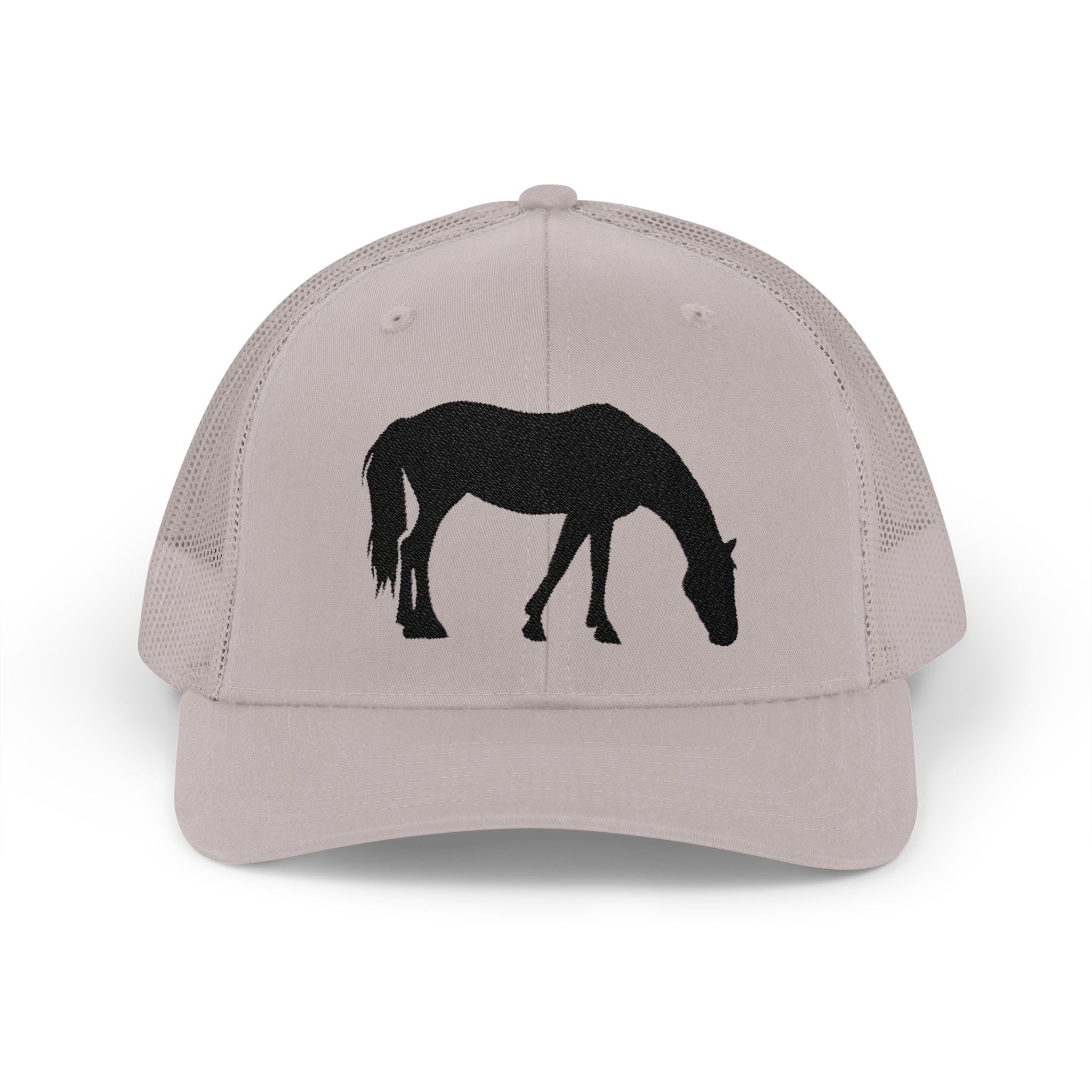 Grazing Horse Trucker Hat | Farm Life Mesh Snapback Cap | Equestrian Horse Lover Hat | Rustic Ranch & Cottagecore Farm Cap
