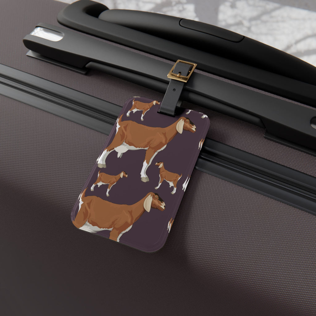 Goat Luggage Tag | Farmhouse Travel Accessory | Goat Lover Suitcase Tag | Rustic Farm Animal Bag Identifier | Gumpert Homestead