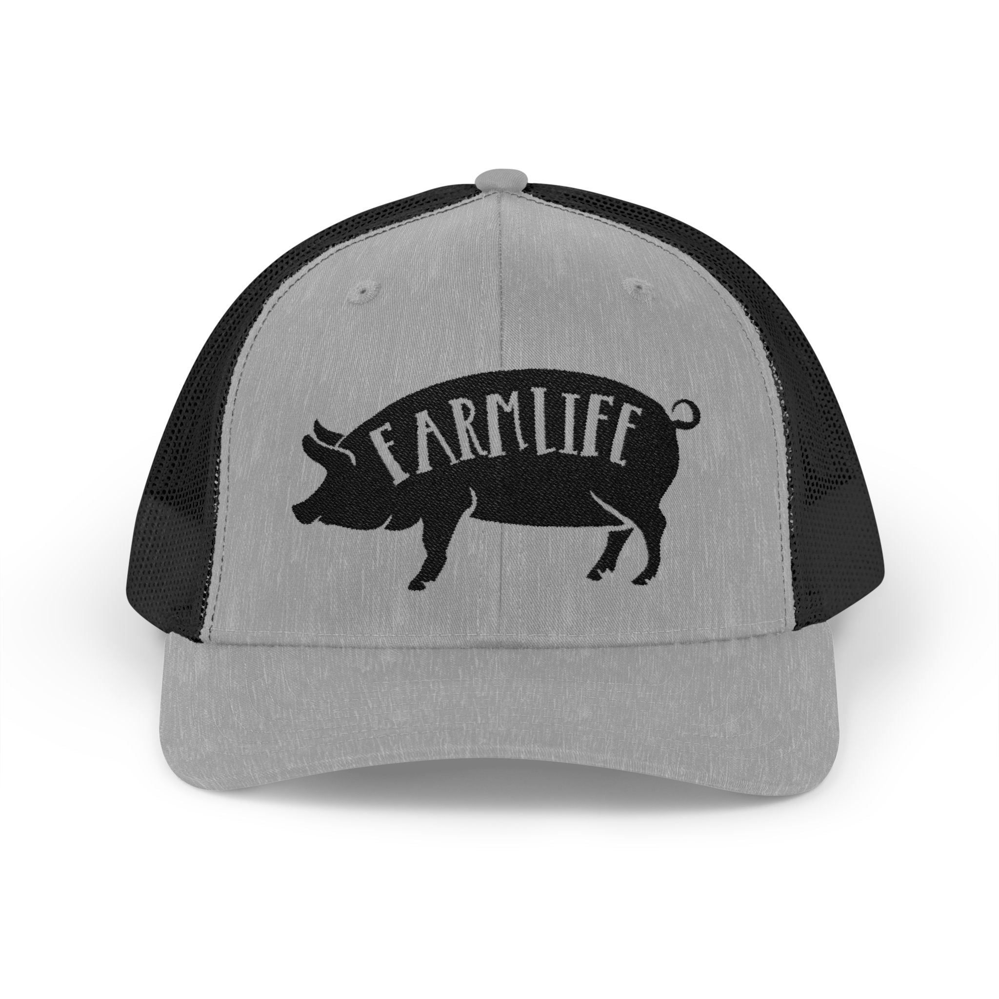 Farm Life Pig Snapback Trucker Hat – Rustic Farm Trucker Cap, Homestead Hat, Pig Lover Farm Cap, Country Lifestyle Mesh Hat
