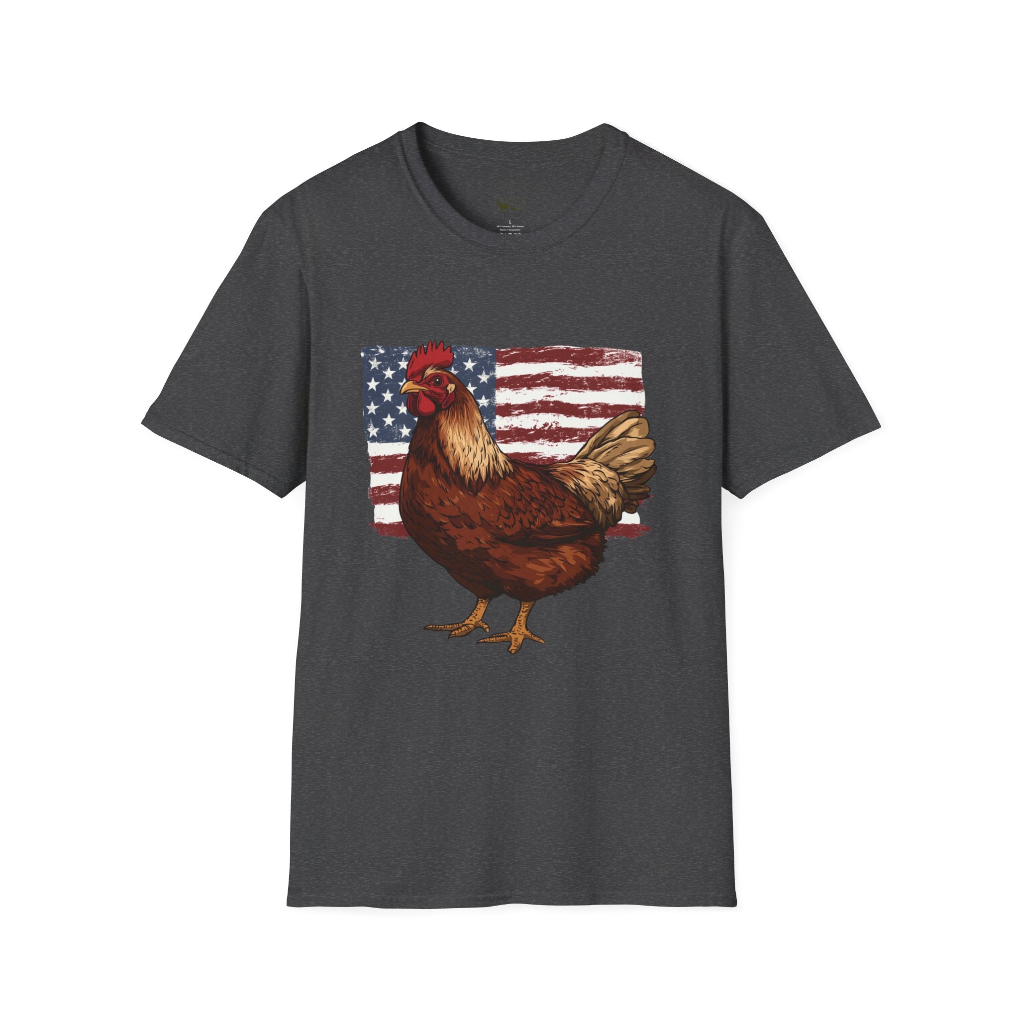 American Flag Chickens T-Shirt – American Flag Hen Shirt, Farm Life Tee, 4th of July Chicken Shirt, Backyard Chicken Keeper Gift, Homestead Farm Apparel