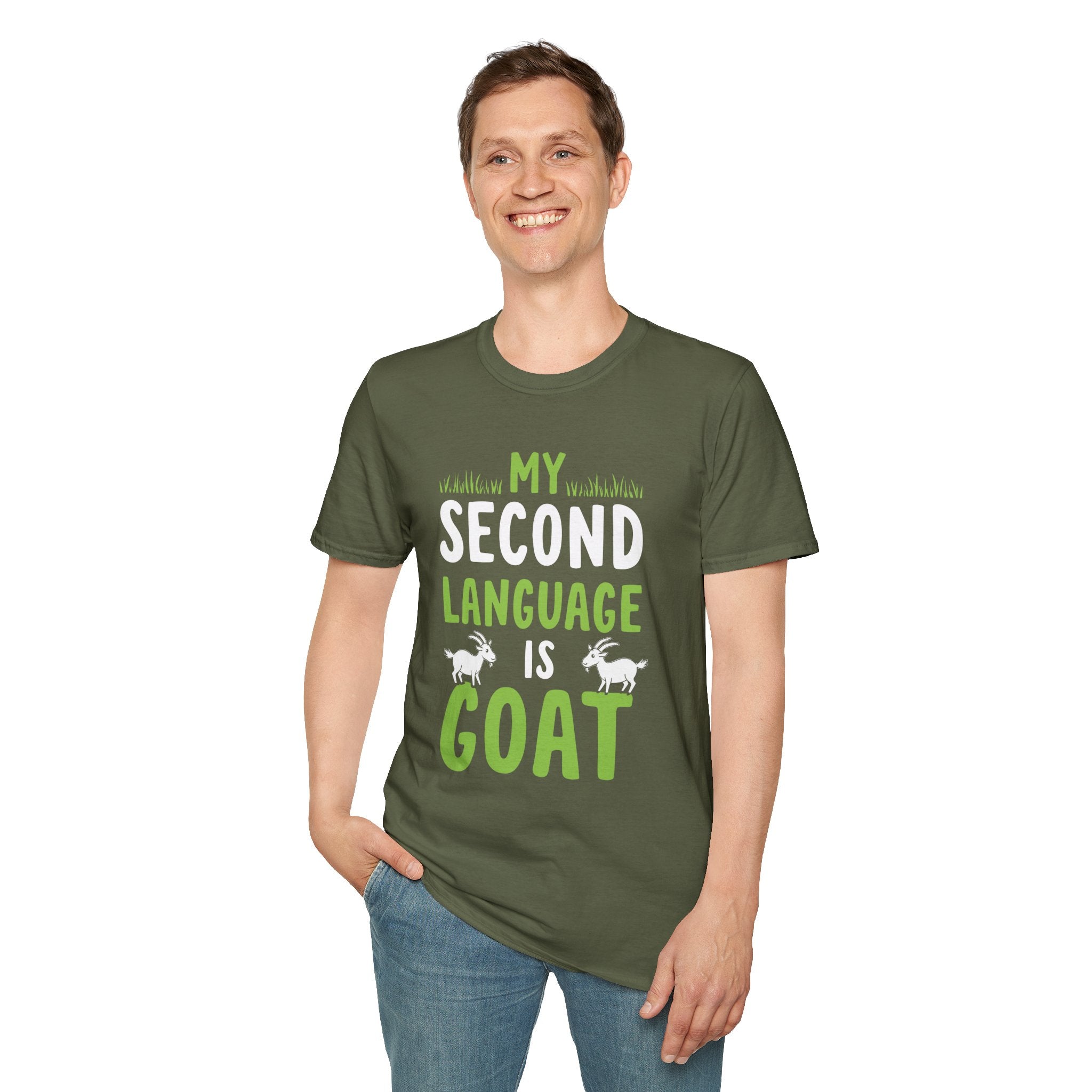 My Second Language Is Goat Funny Unisex T-Shirt | Goat Lover Farm Life Tee
