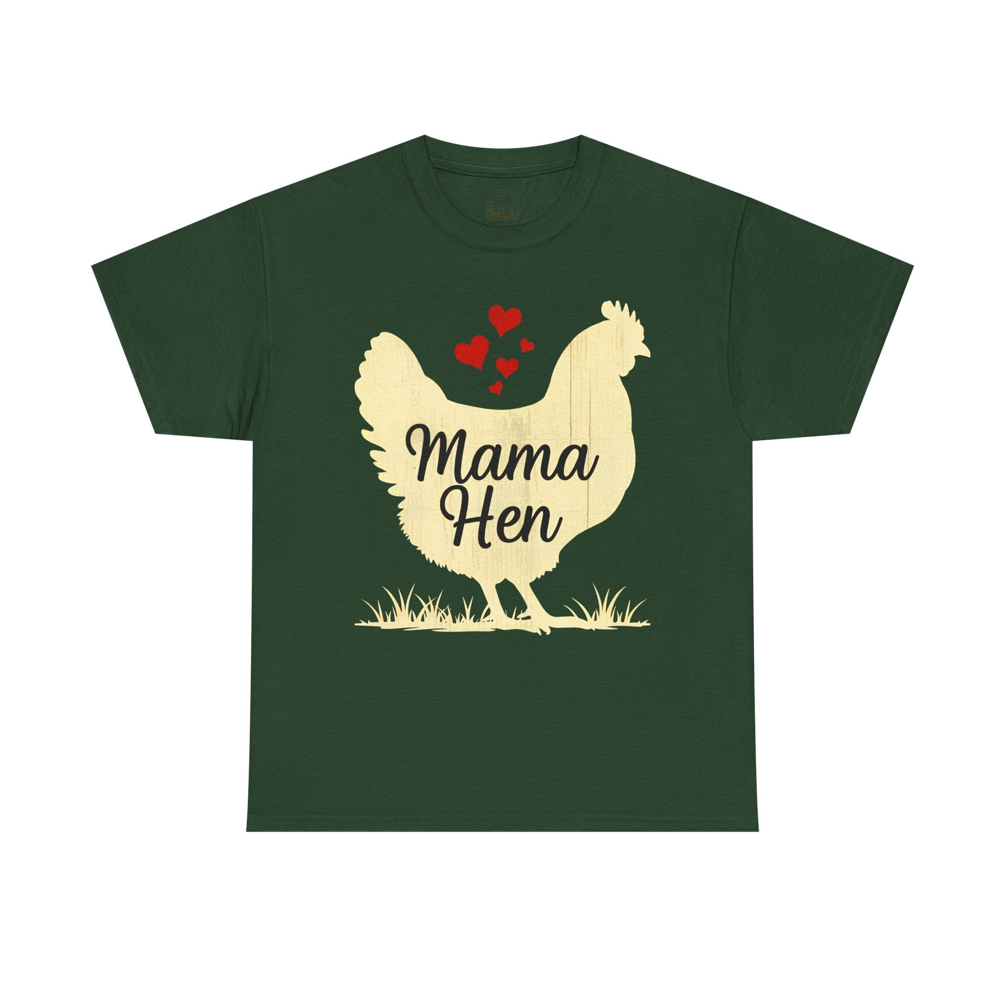 Mama Hen T-Shirt – Chicken Mom Tee, Minimalist Farmhouse Chicken Shirt, Unisex Gildan 5000