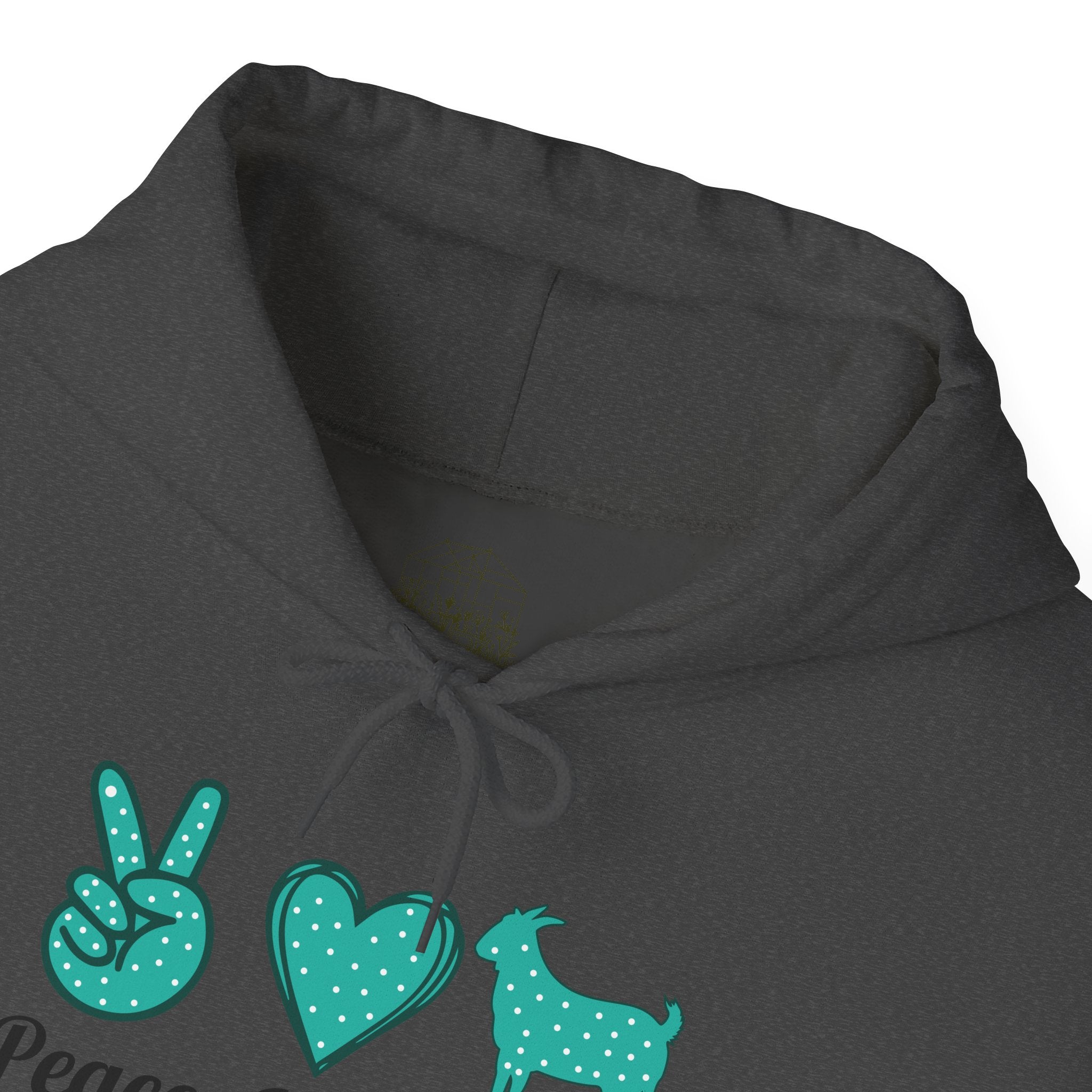 Peace Love Goats Hoodie – Unisex Farmhouse Goat Lover Sweatshirt | Cozy Homestead Country Apparel