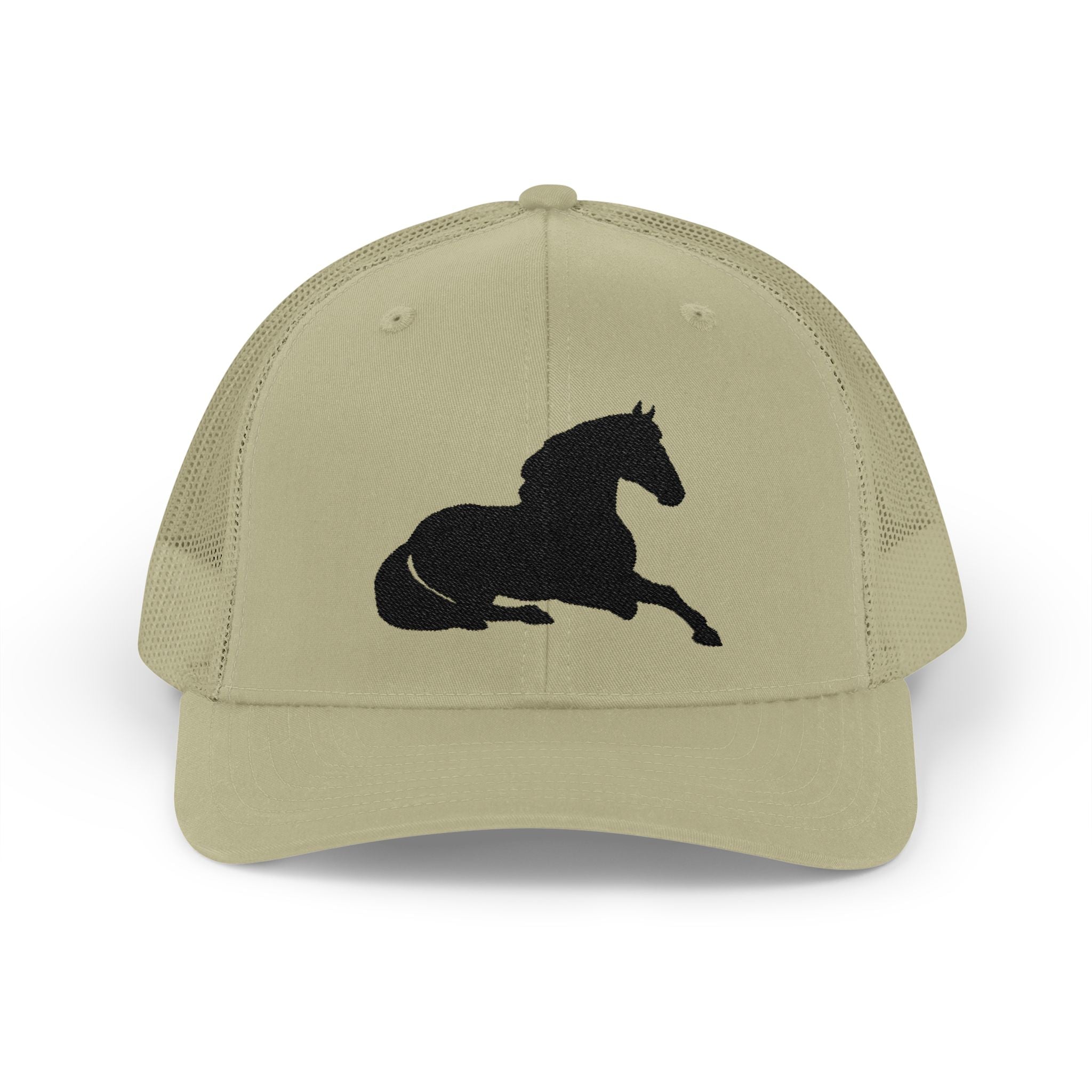 Resting Horse Trucker Hat | Laying Horse Silhouette Mesh Snapback Cap | Western Ranch Horse Lover Hat | Rustic Farm Life Cowboy Cowgirl Cap