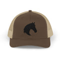 Horse Head Trucker Hat | Western Horse Silhouette Mesh Snapback Cap | Equestrian Ranch Hat | Rustic Farm Life Cowboy Cowgirl Horse Lover Hat