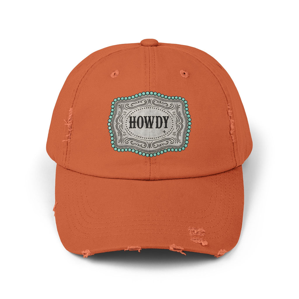 Howdy Distressed Baseball Cap – Western Farmhouse Hat, Vintage Southern Cowgirl Cap, Rustic Country Casual Hat