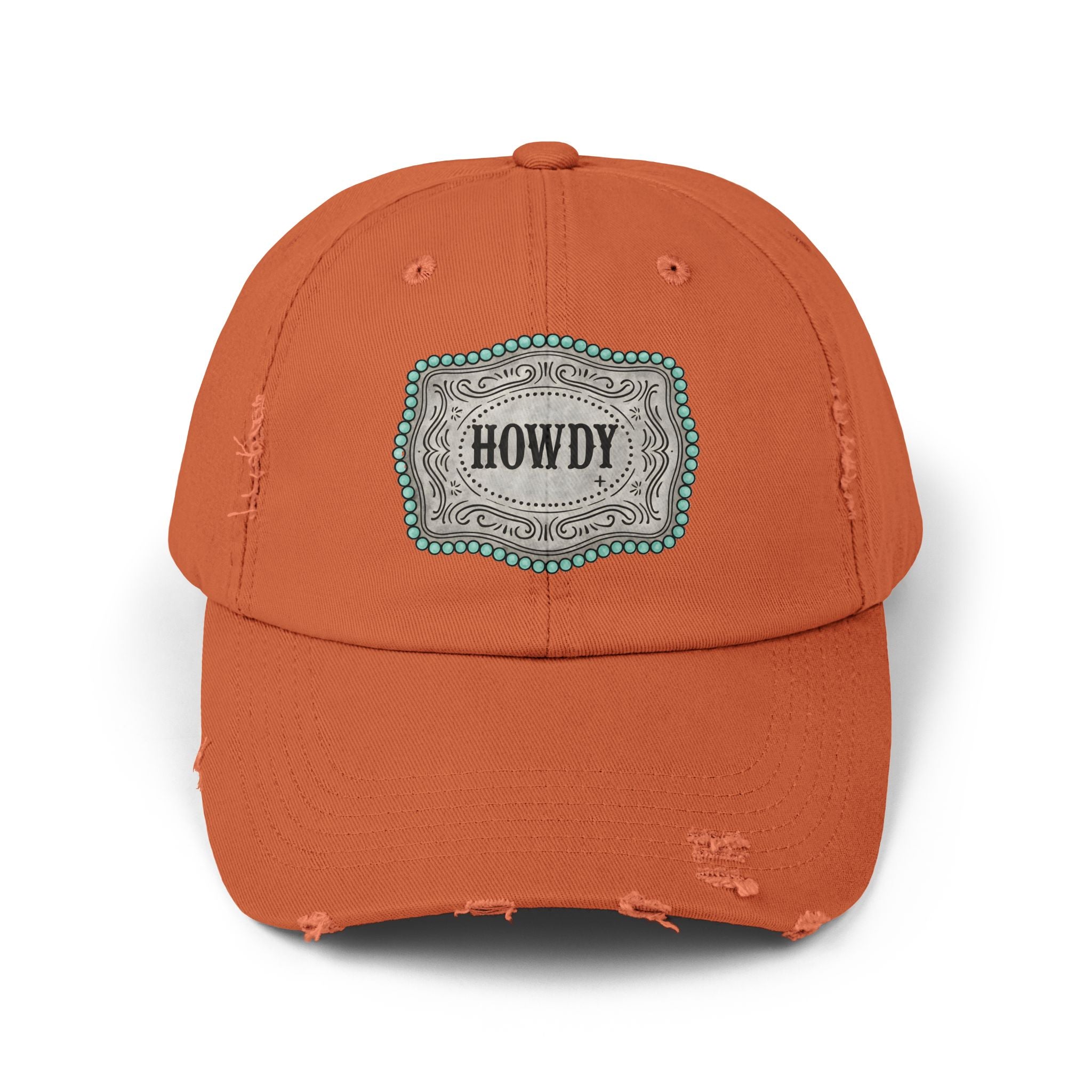 Howdy Distressed Baseball Cap – Western Farmhouse Hat, Vintage Southern Cowgirl Cap, Rustic Country Casual Hat