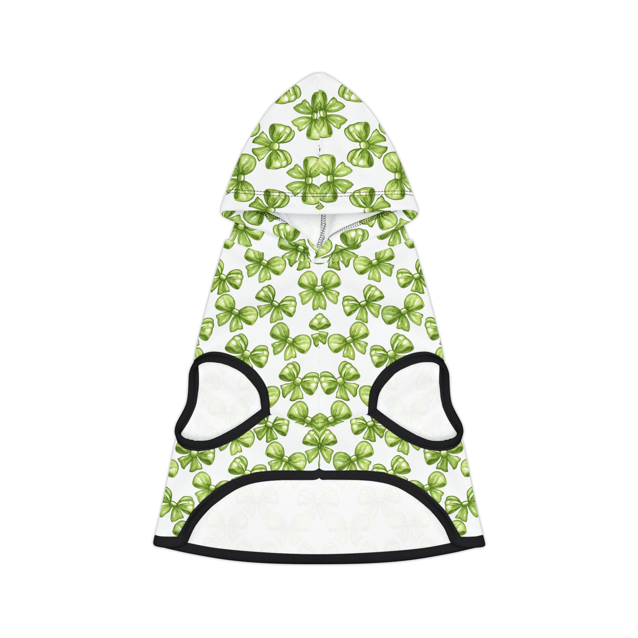 Lime Coquette Bows Cute Pet Hoodie - Adorable Puppy Sweater, Small Dog Outfit, Furry Friend Gift, Pet Apparel, Animal Lover Present