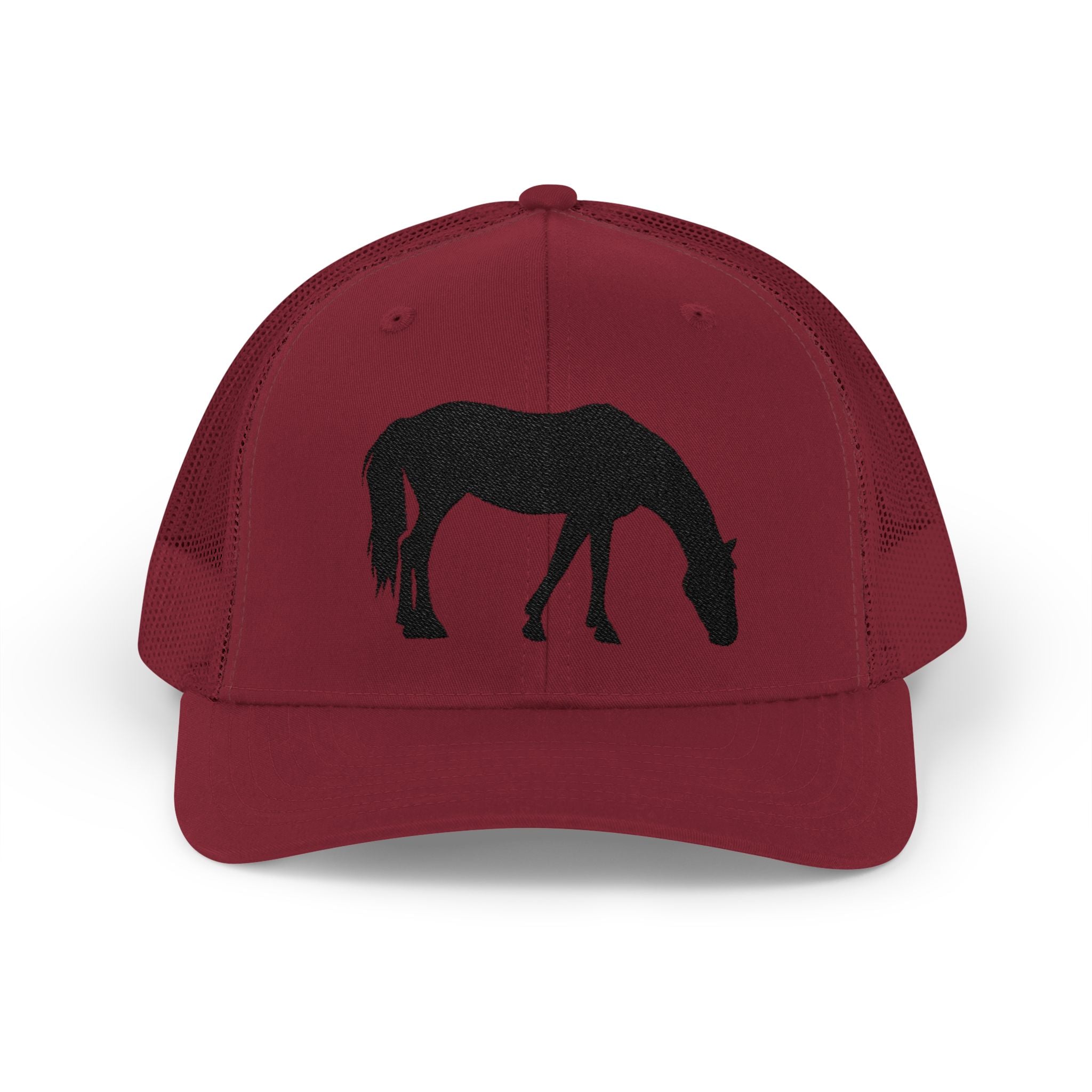 Grazing Horse Trucker Hat | Farm Life Mesh Snapback Cap | Equestrian Horse Lover Hat | Rustic Ranch & Cottagecore Farm Cap