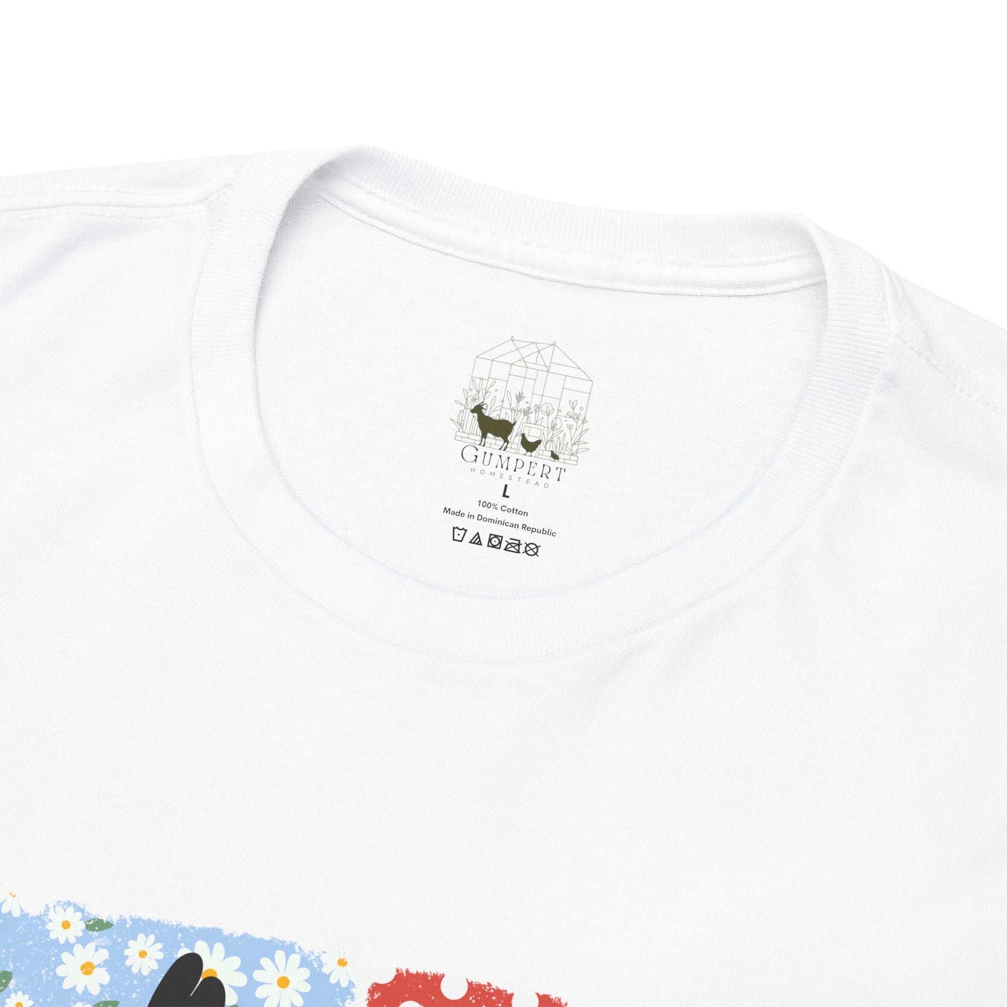 Patchwork Chicken Farm T-Shirt | Farmhouse Hen Graphic Tee | Patriotic Chicken Shirt | Country Homestead Apparel | Backyard Chicken Lover Gift