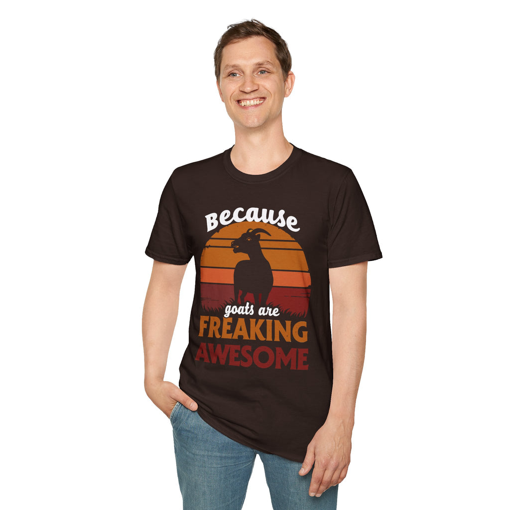 Because Goats Are Freaking Awesome Vintage Unisex T-Shirt | Funny Goat Lover Farm Life Tee
