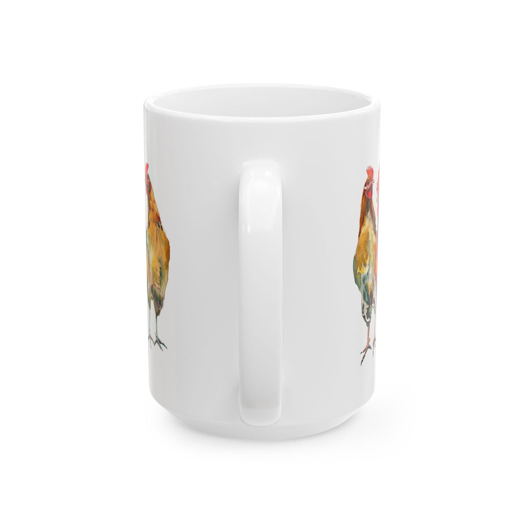 Chicken Flock Ceramic Mug – Backyard Chicken Coffee Cup, Farm Homestead Mug, Chicken Lover Gift (11oz, 15oz)